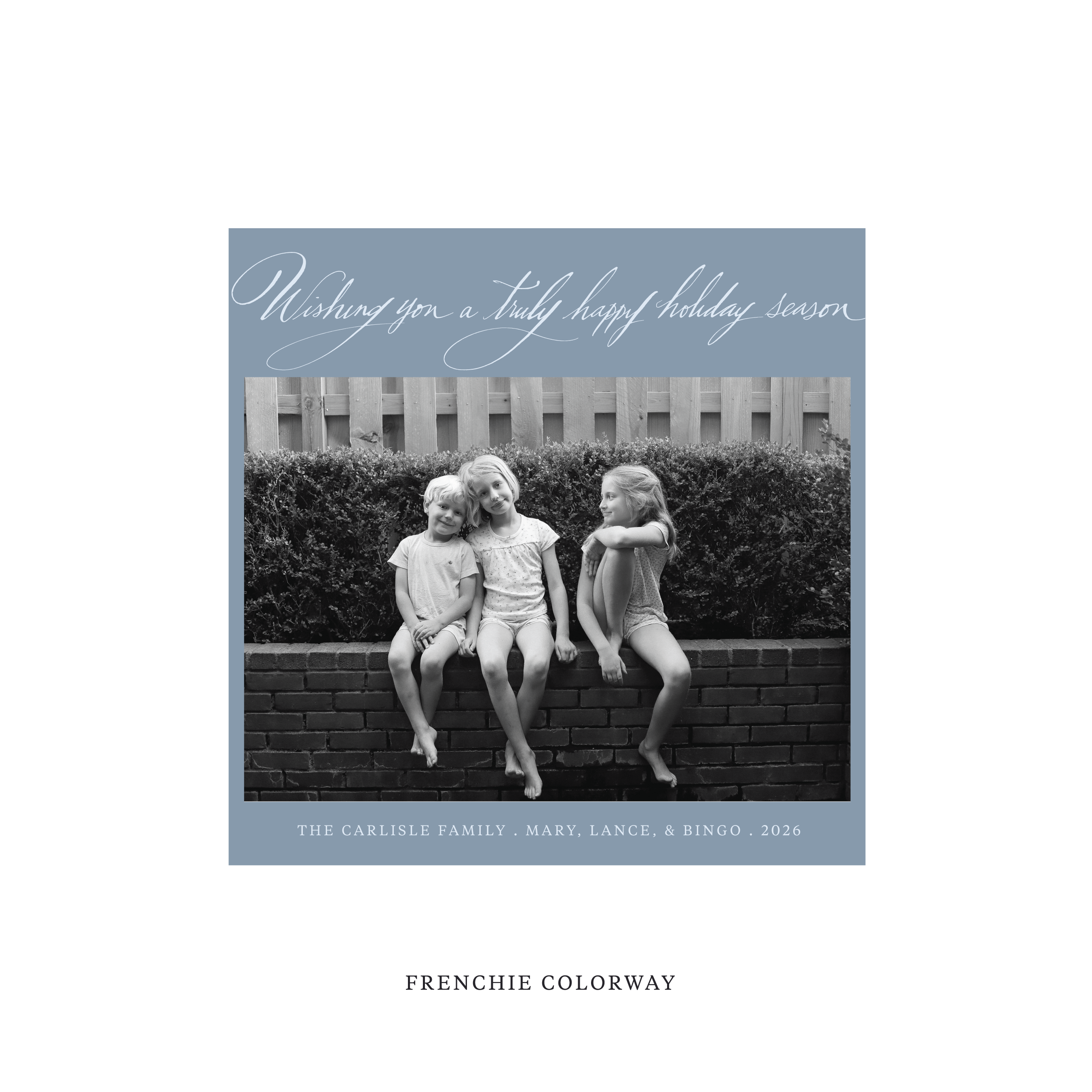 Carlisle Classic Flat Print Holiday Card, Square