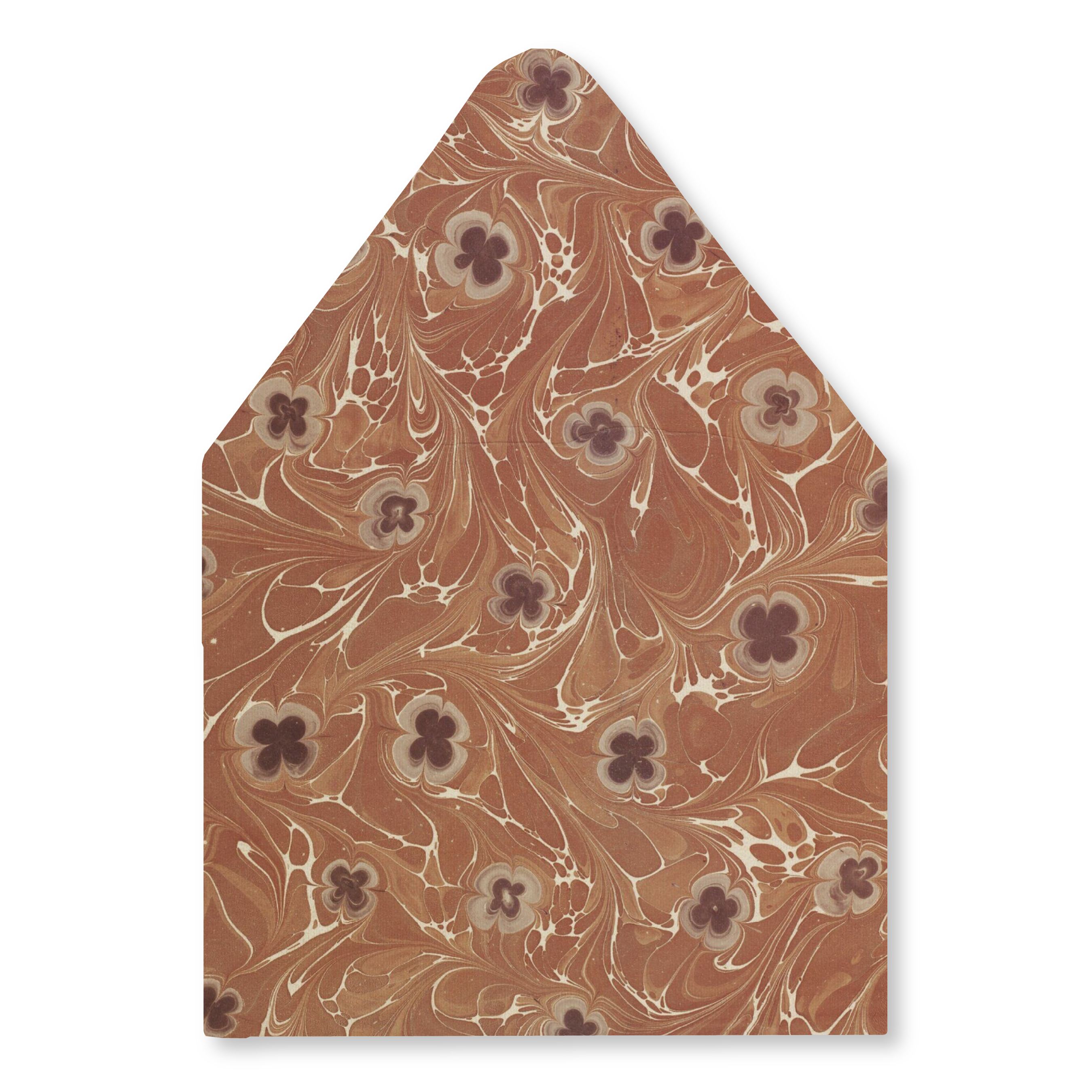 The Carlotta Marbled Envelope Liner is inspired by the timeless beauty of paper marbling. This charming pattern feels both collected and distinctly chic. A romantic Stovall twist on a classic tradition.