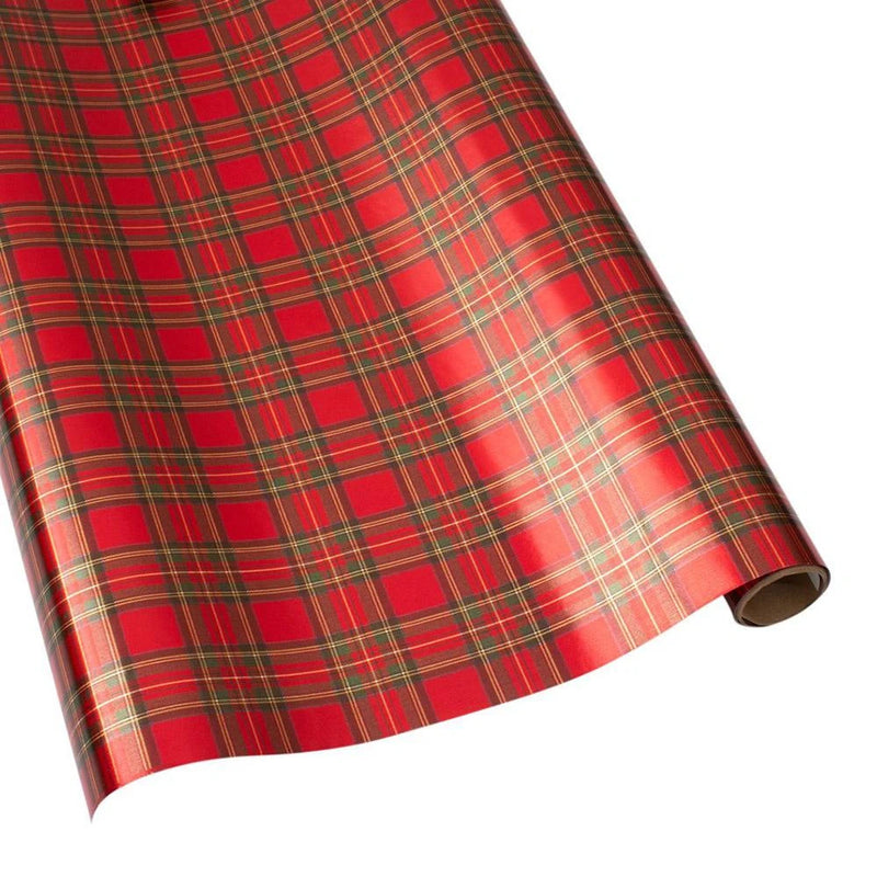 Royal Plaid Caspari Wrapping Paper