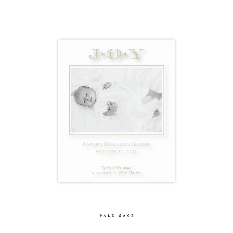 Celeste Small Engraved Birth Announcement