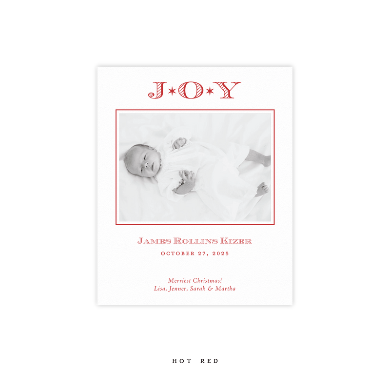 Celeste Small Letterpress Birth Announcement
