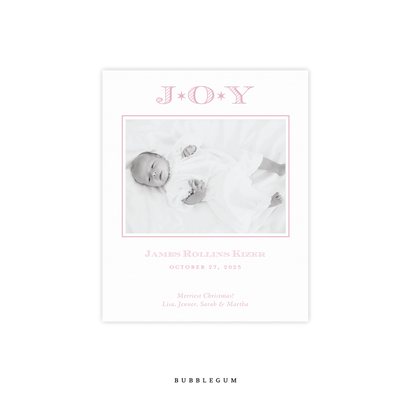 Celeste Small Letterpress Birth Announcement