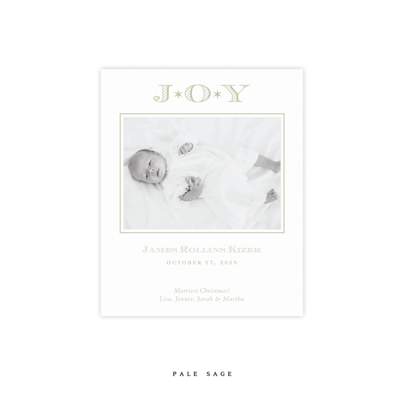 Celeste Small Letterpress Birth Announcement