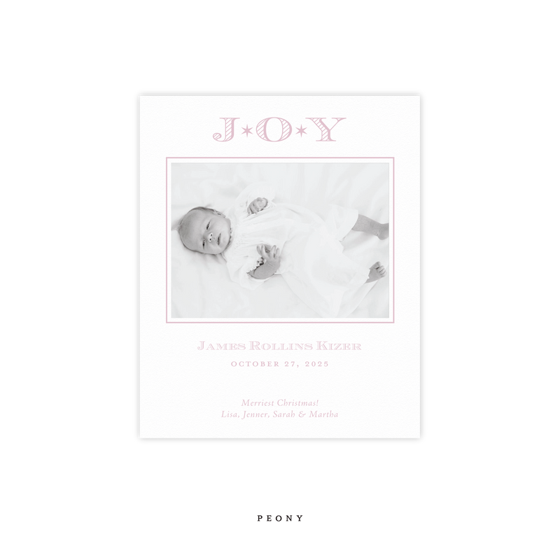 Celeste Small Letterpress Birth Announcement