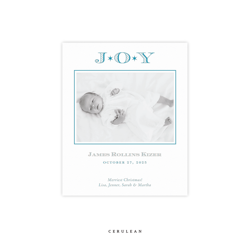 Celeste Small Letterpress Birth Announcement