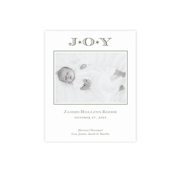 Celeste Small Letterpress Birth Announcement