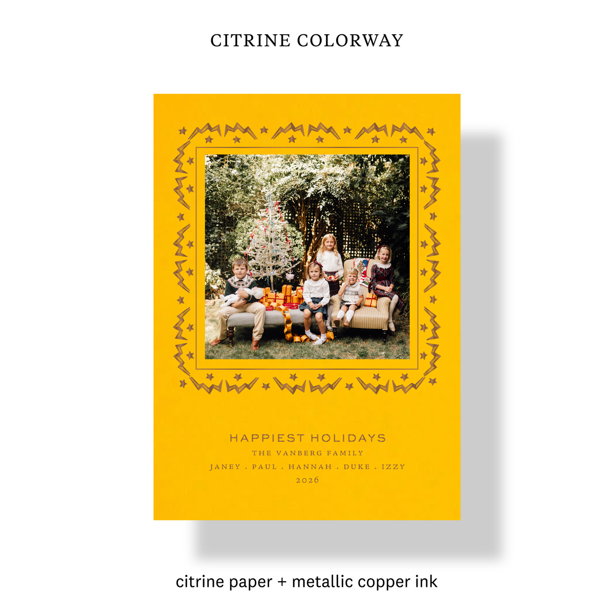 Ceres Engraved Holiday Card, Medium