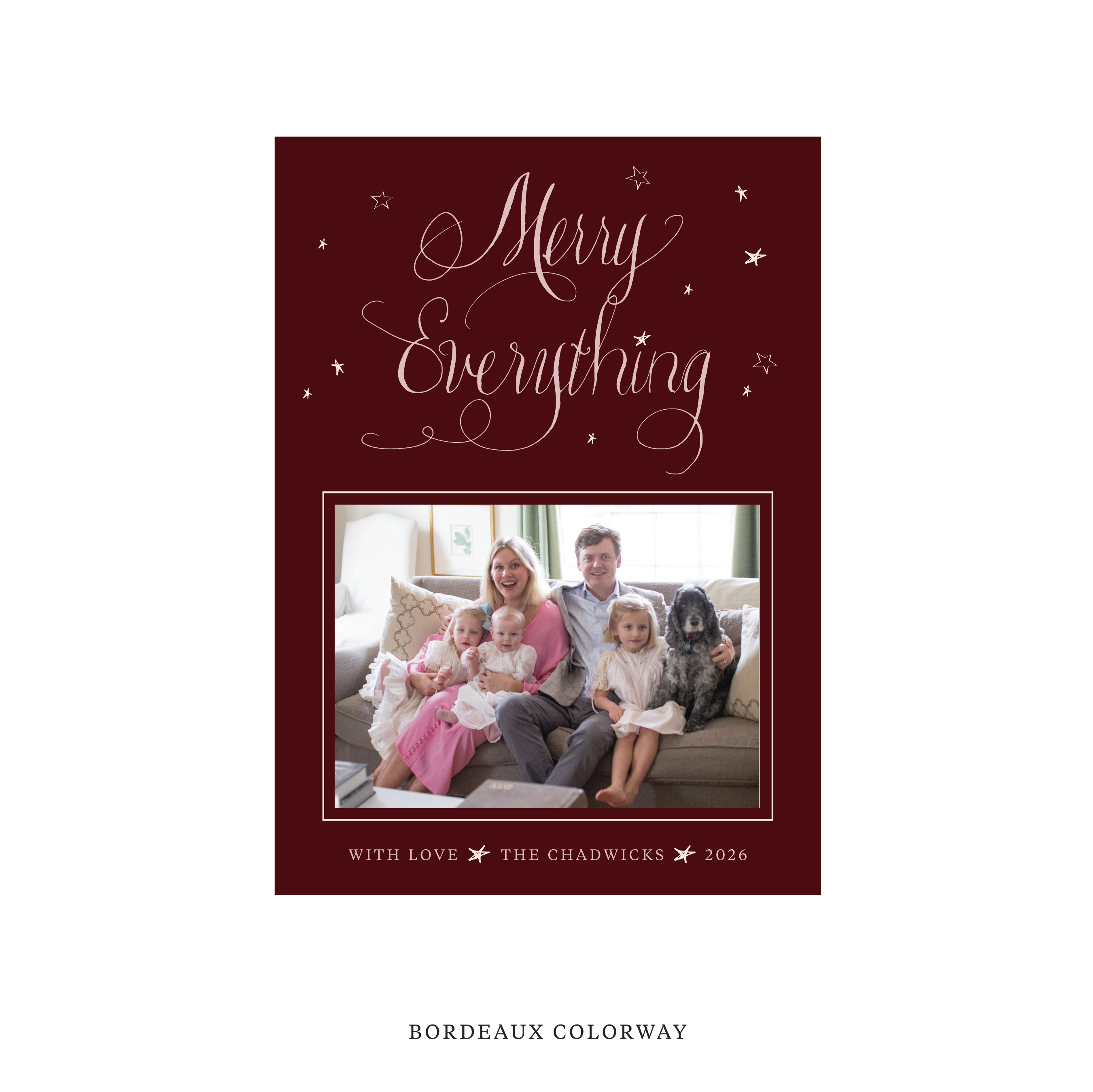 Birdsong Classic Flat Print Holiday Card, Medium
