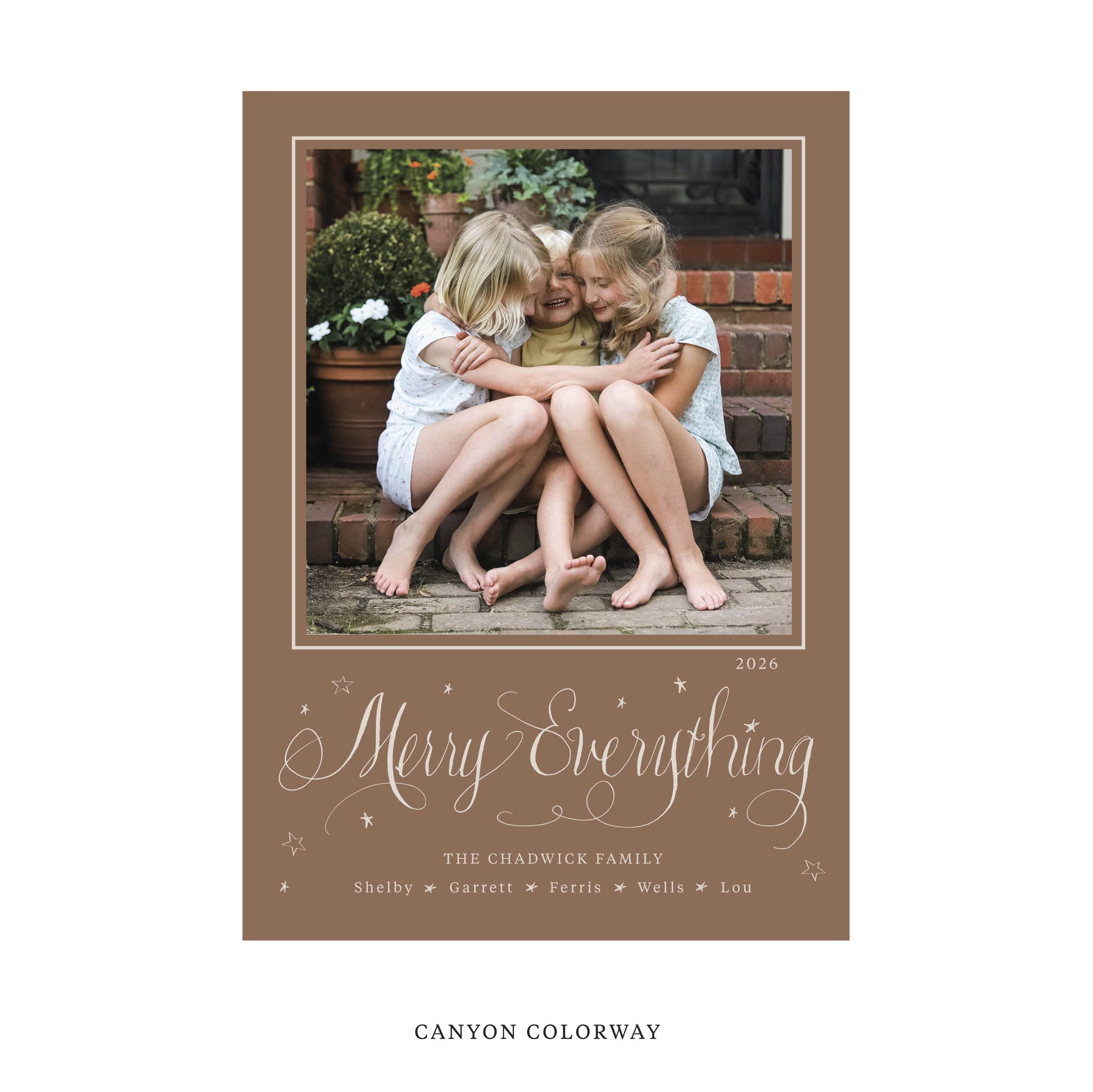Birdsong Classic Flat Print Holiday Card, Large