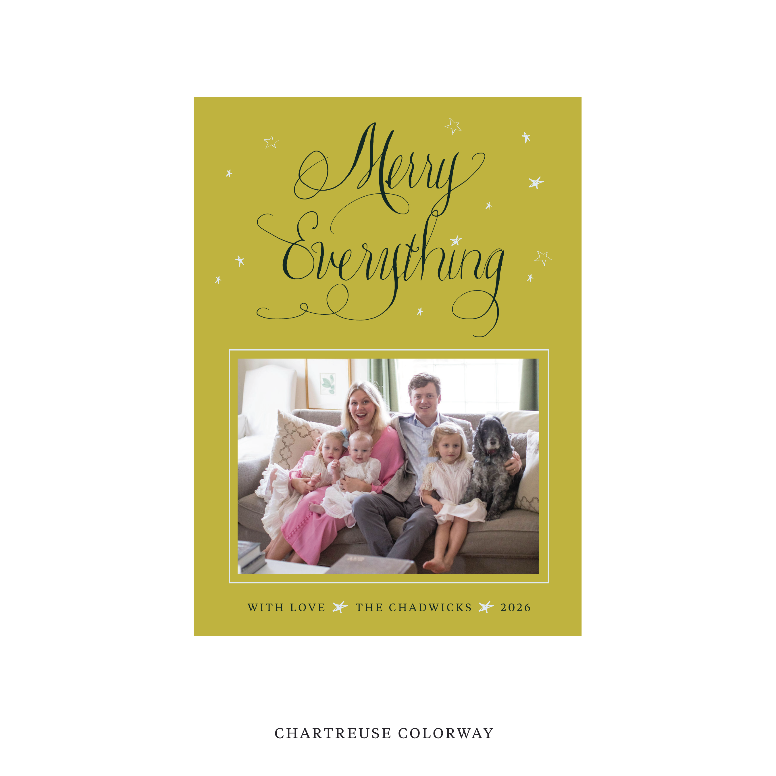 Birdsong Classic Flat Print Holiday Card, Medium