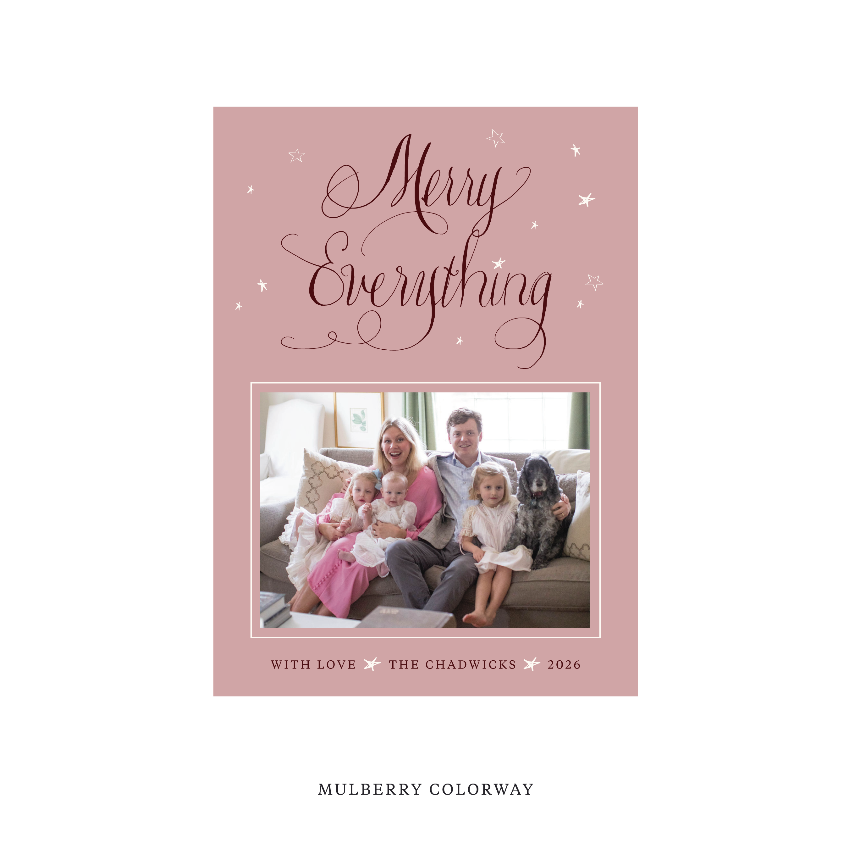 Birdsong Classic Flat Print Holiday Card, Medium