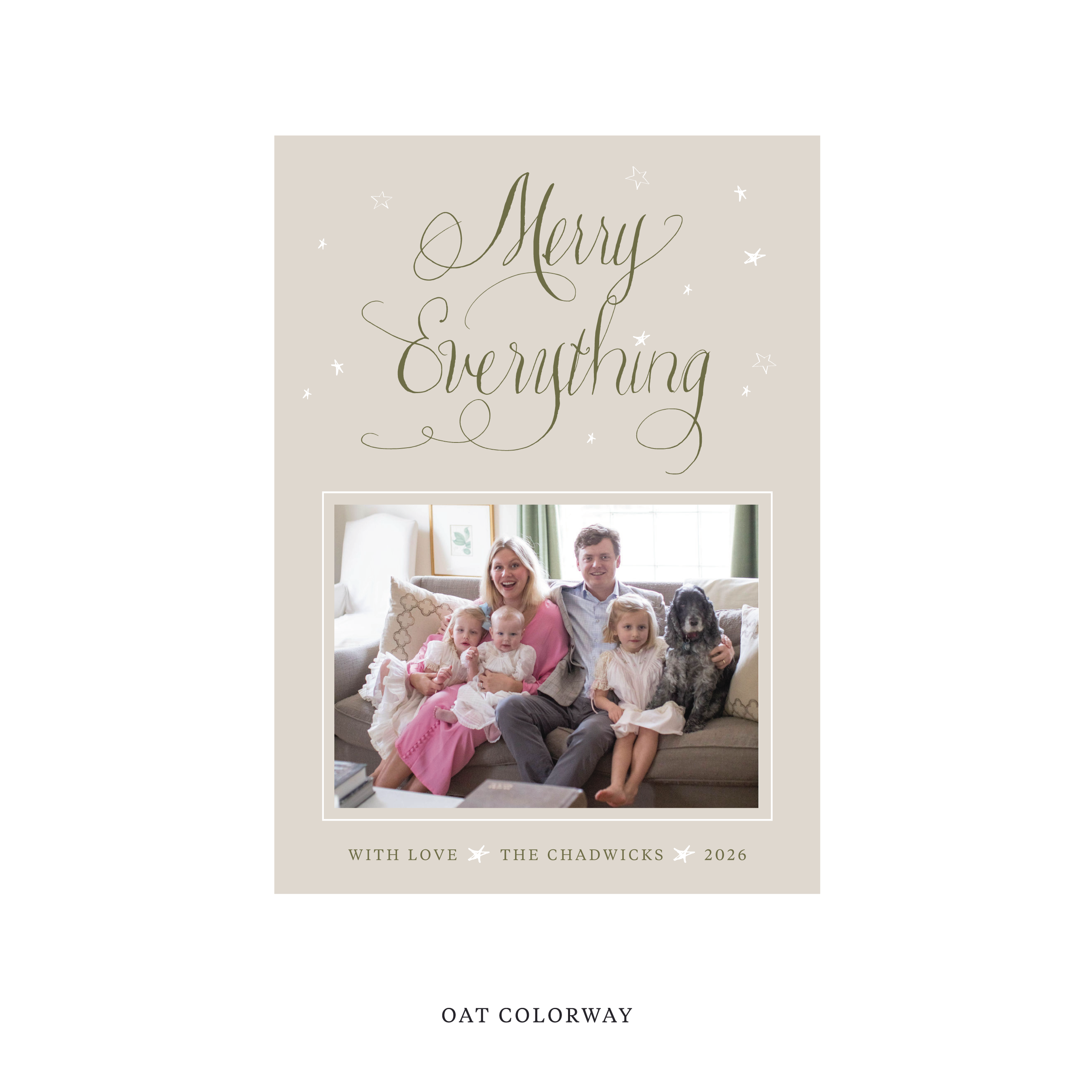 Birdsong Classic Flat Print Holiday Card, Medium