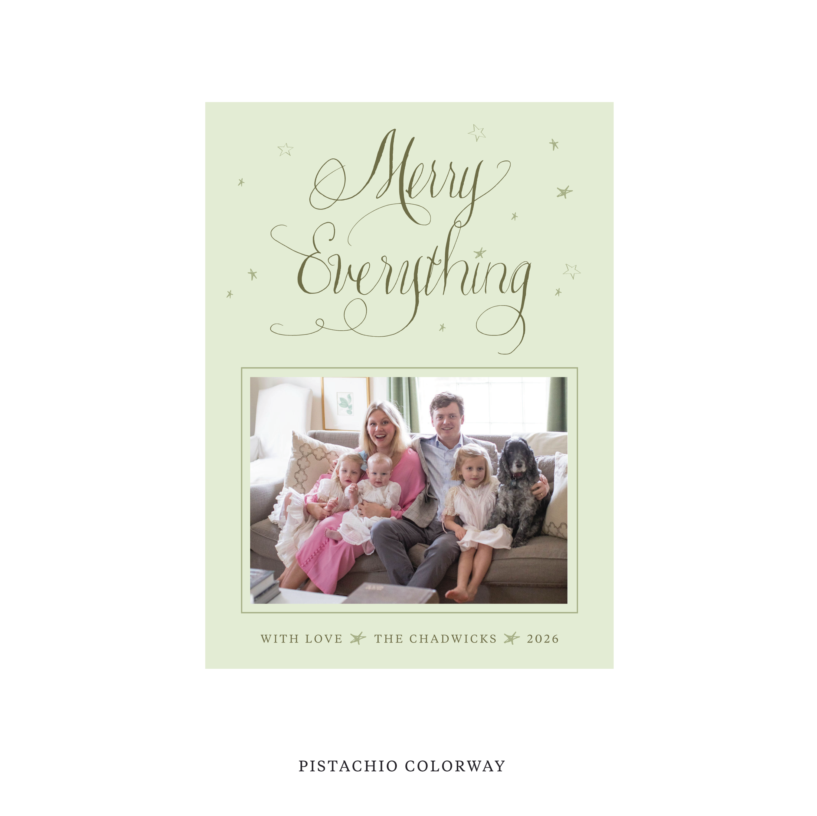 Birdsong Classic Flat Print Holiday Card, Medium