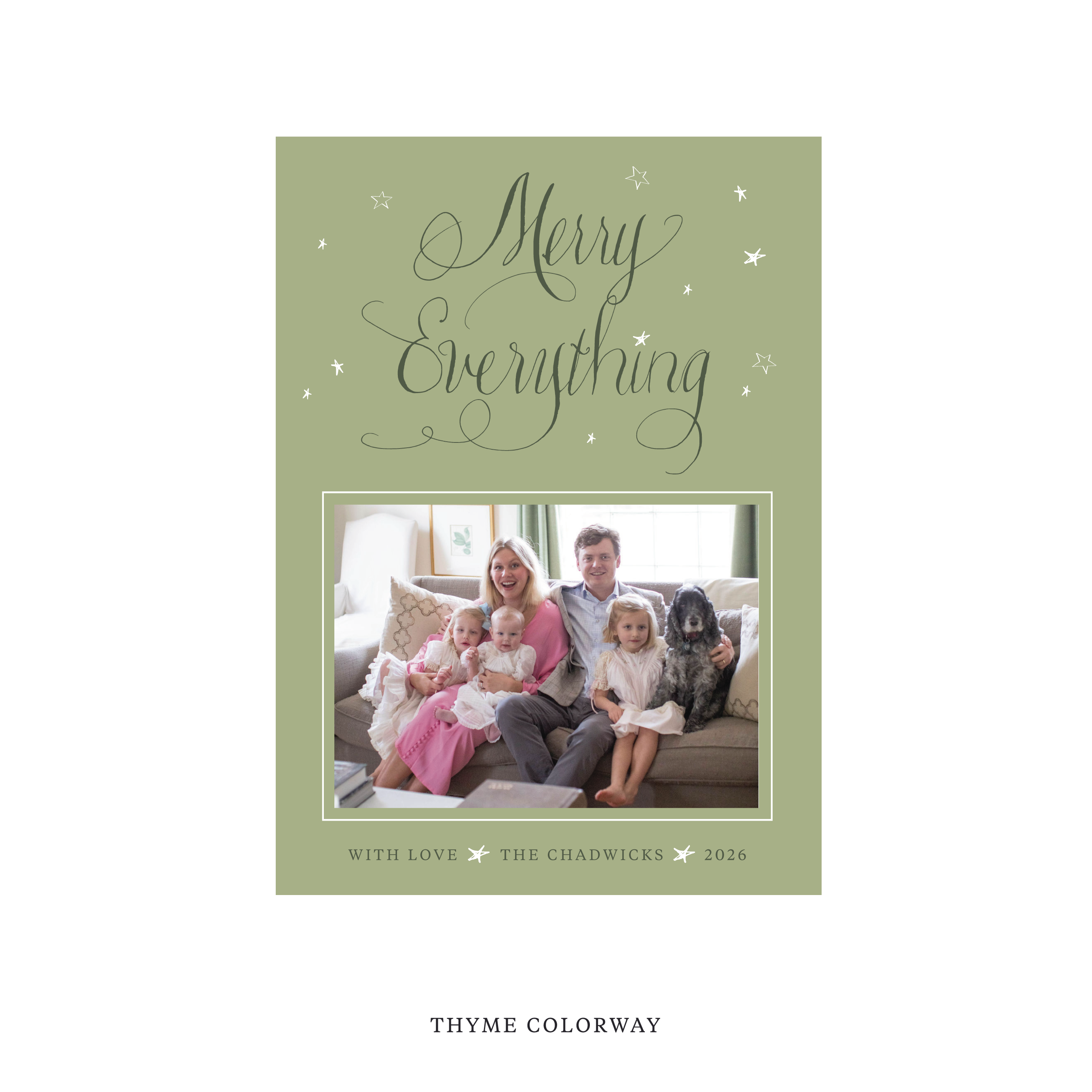 Birdsong Classic Flat Print Holiday Card, Medium