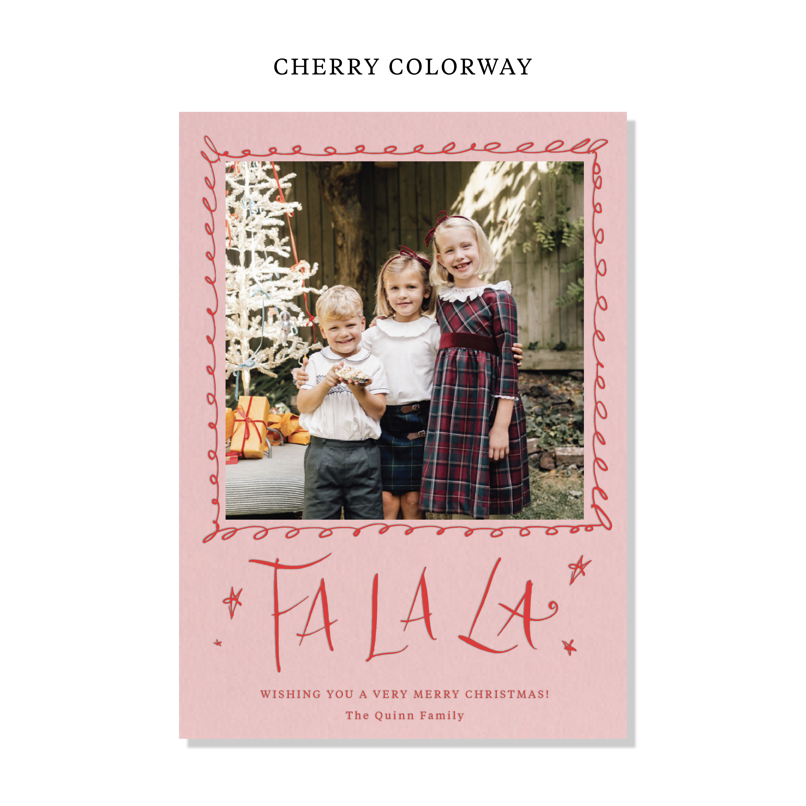 Chadwick Letterpress Holiday Card, Large (Colored Paper)