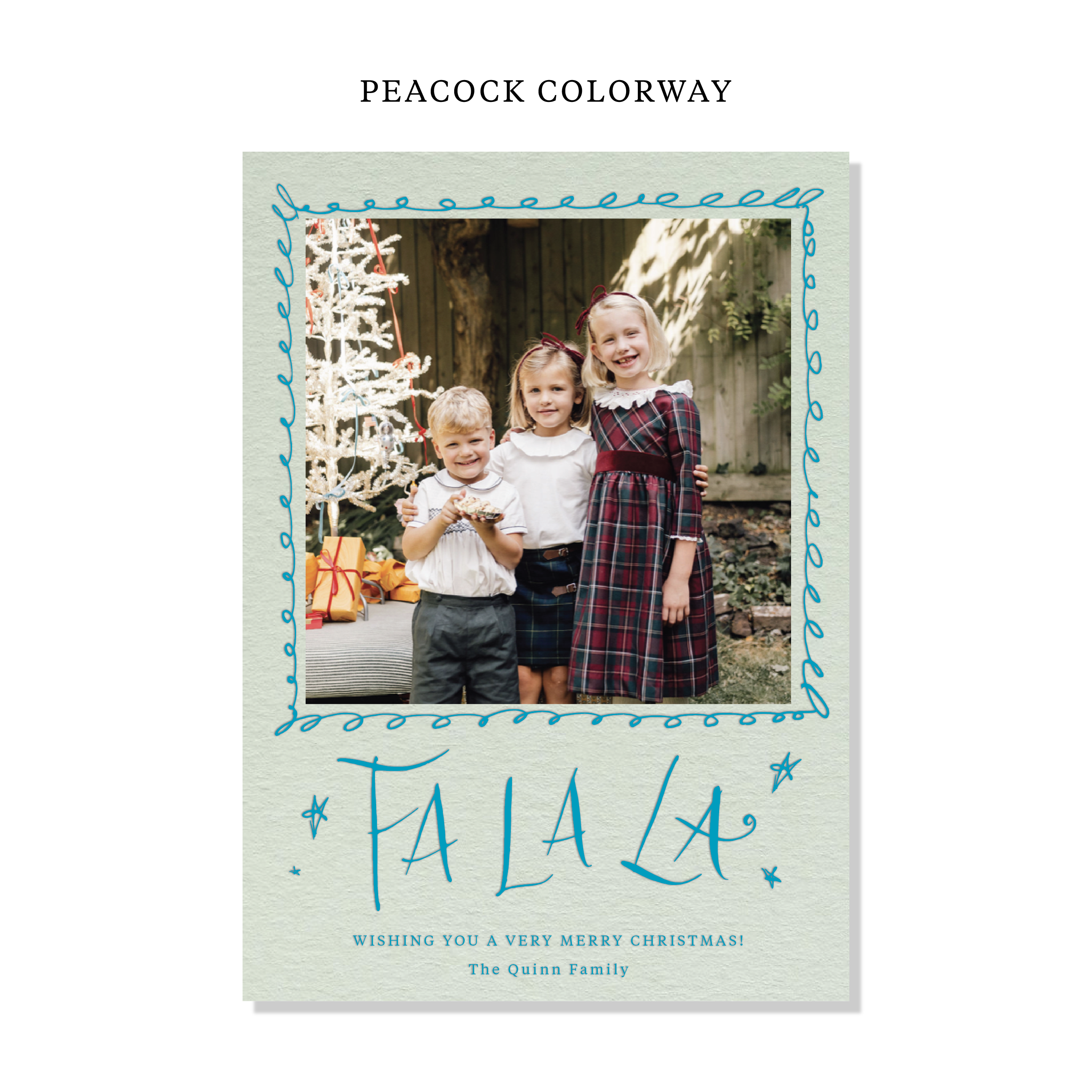Chadwick Letterpress Holiday Card, Large (Colored Paper)