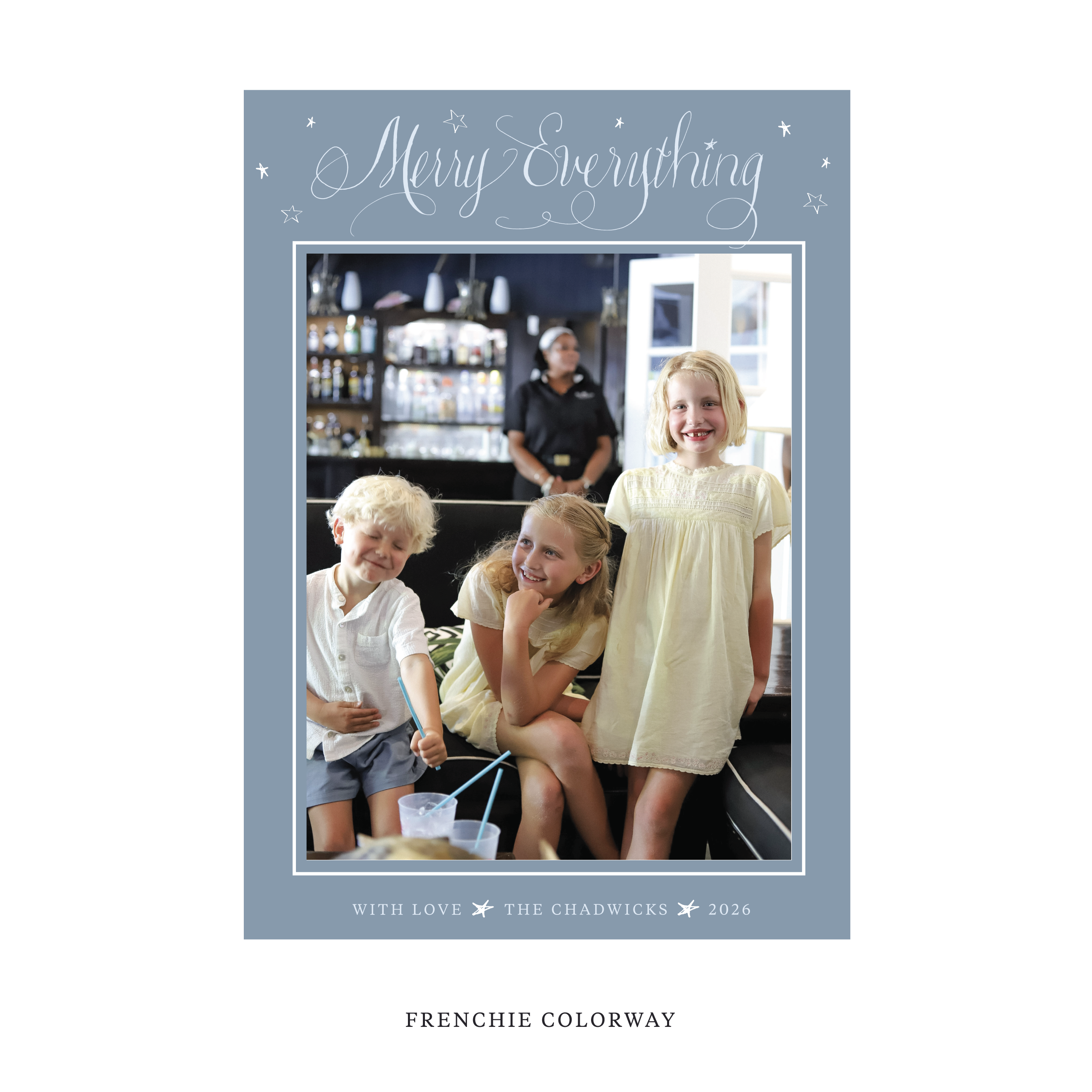 Birdsong Classic Flat Print Holiday Card, Large II