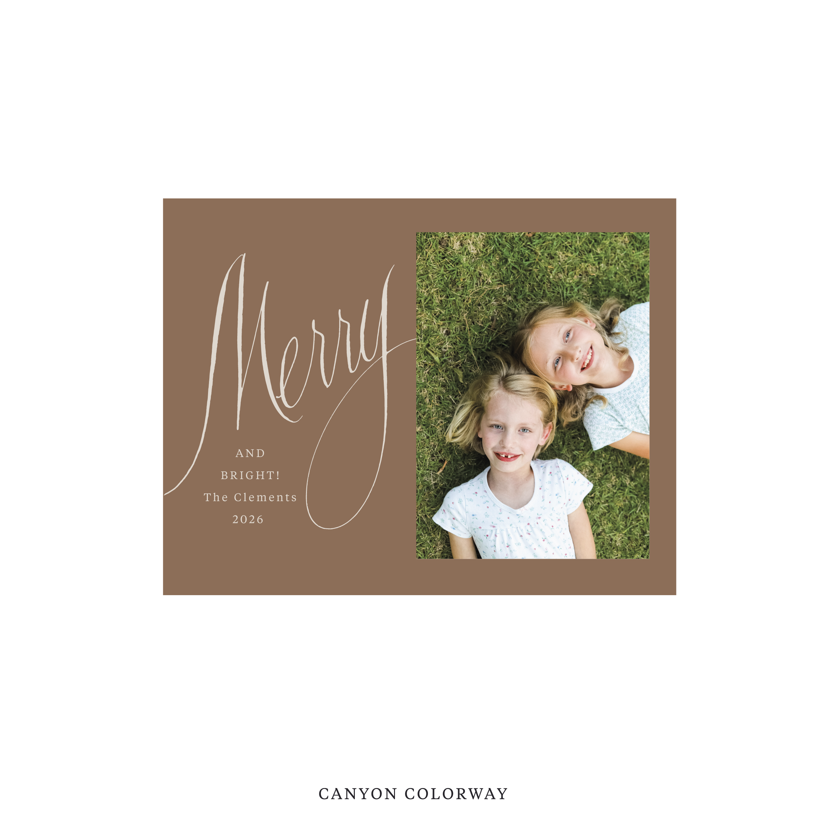 Clement Classic Flat Print Holiday Card, Small