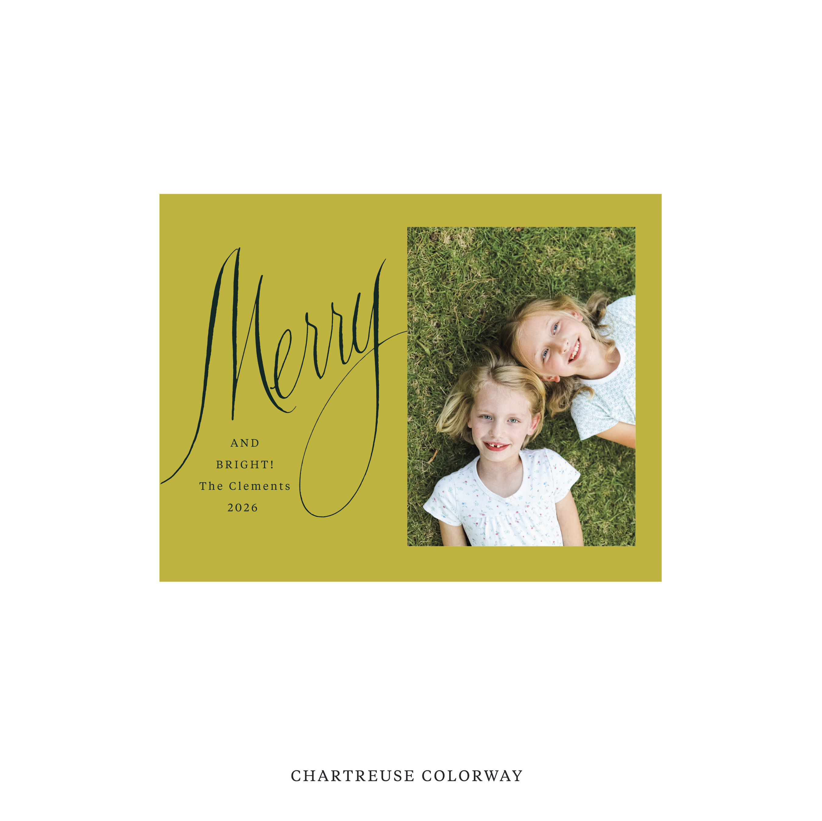 Clement Classic Flat Print Holiday Card, Small