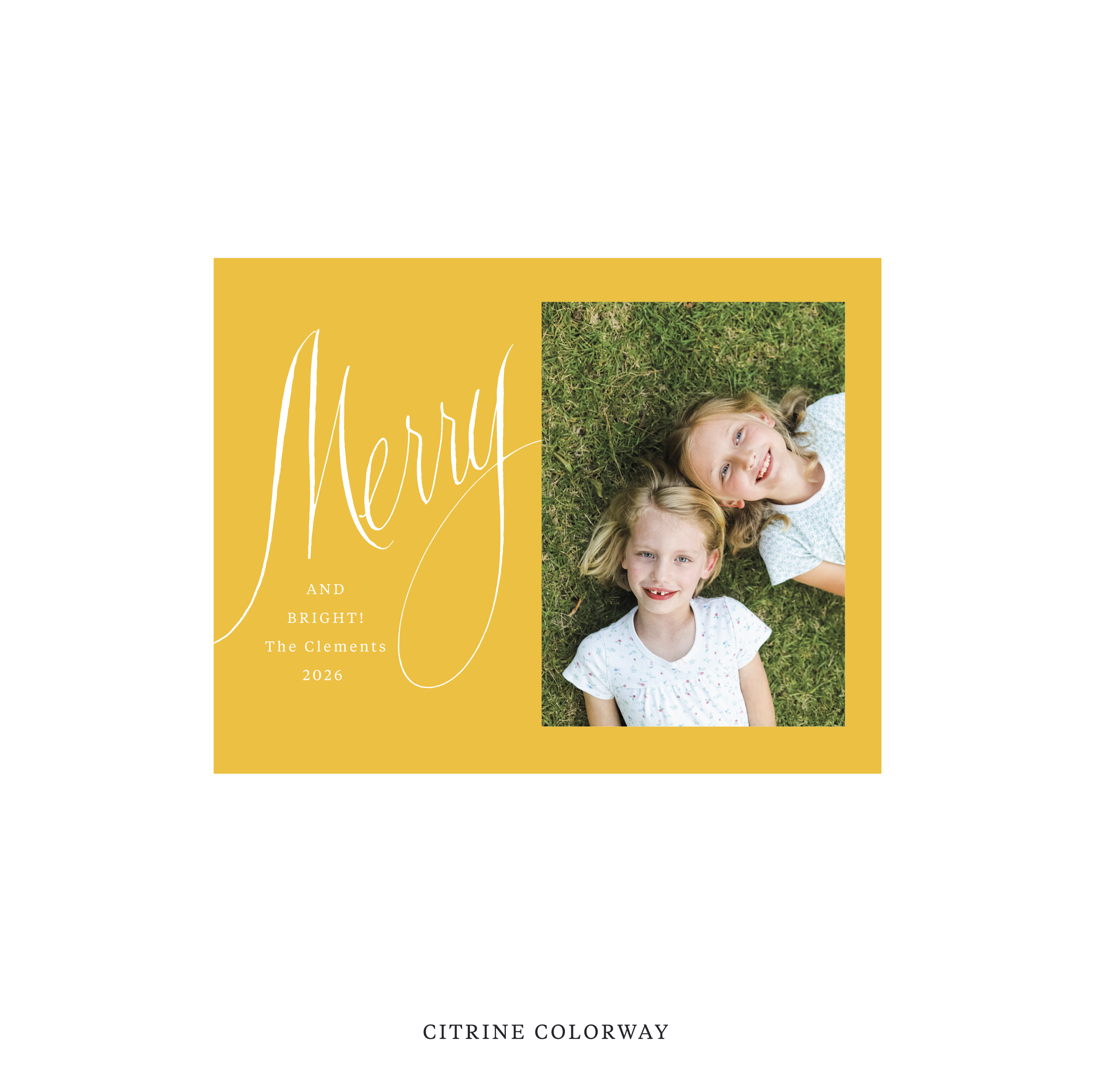 Clement Classic Flat Print Holiday Card, Small