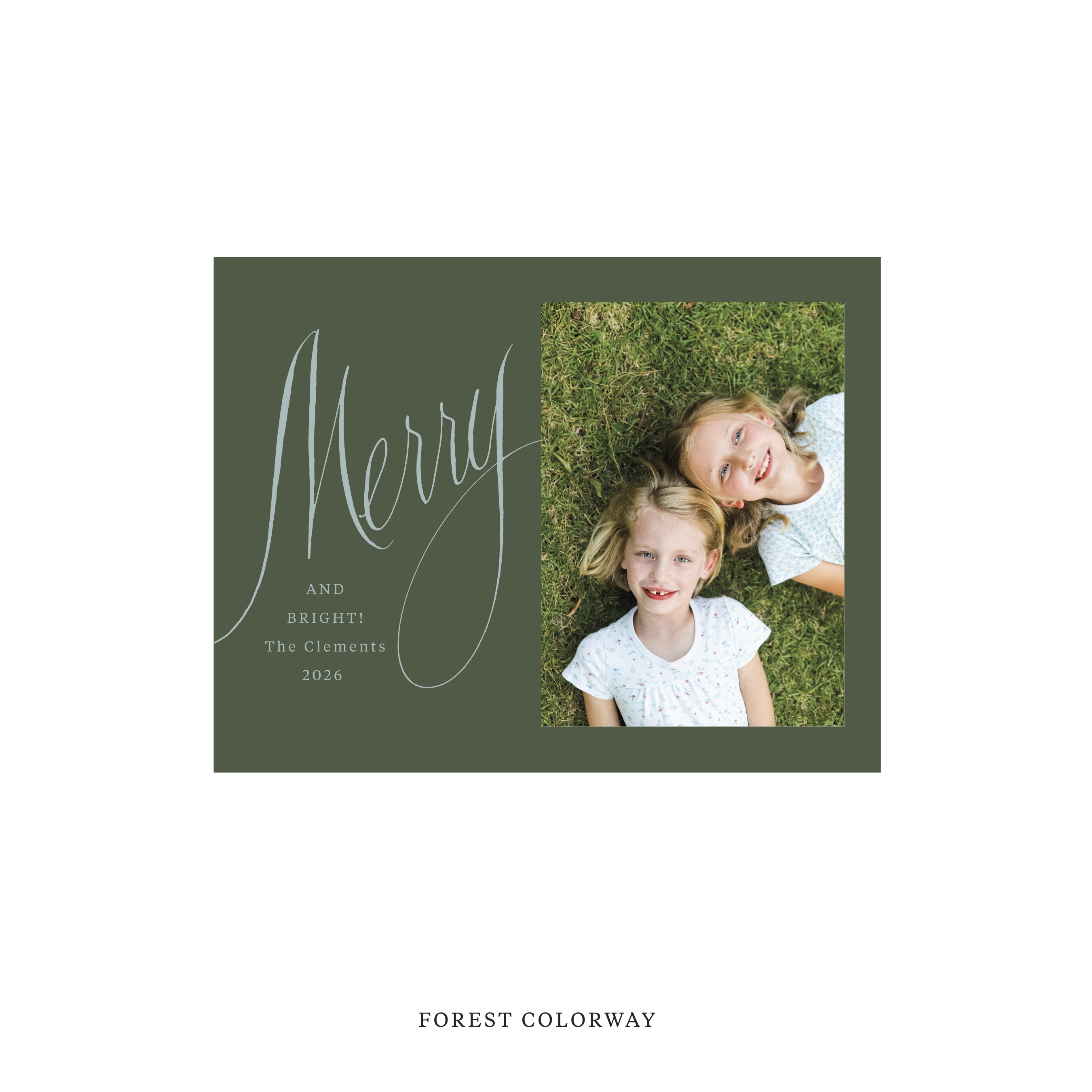 Clement Classic Flat Print Holiday Card, Small