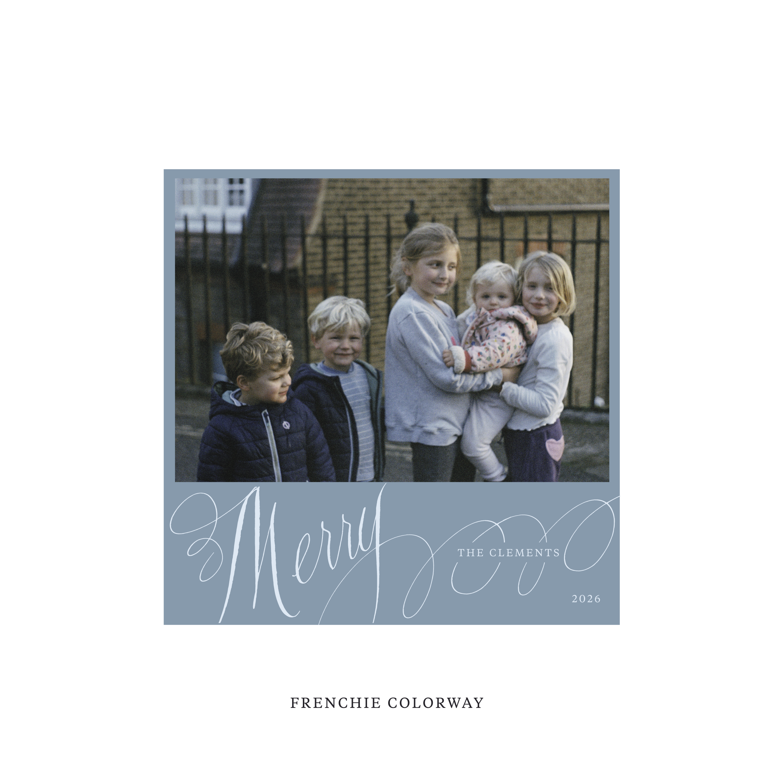 Clement Classic Flat Print Holiday Card, Square