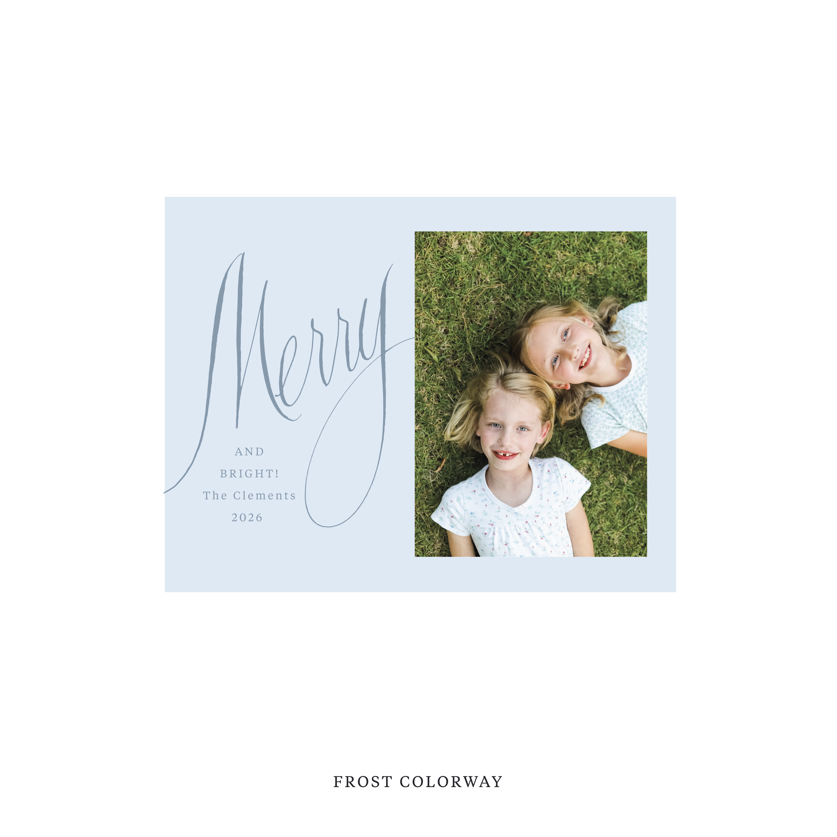 Clement Classic Flat Print Holiday Card, Small