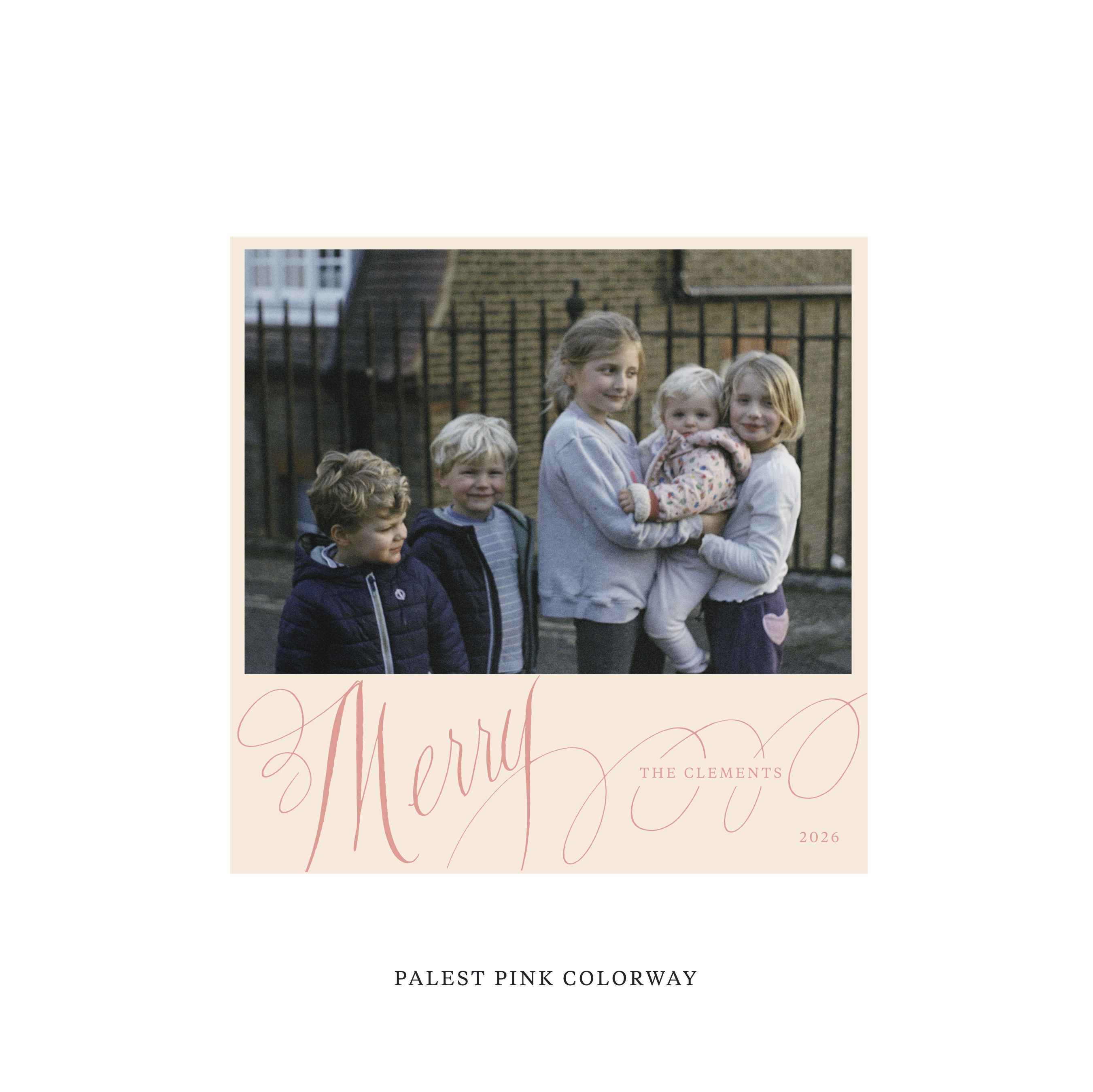Clement Classic Flat Print Holiday Card, Square