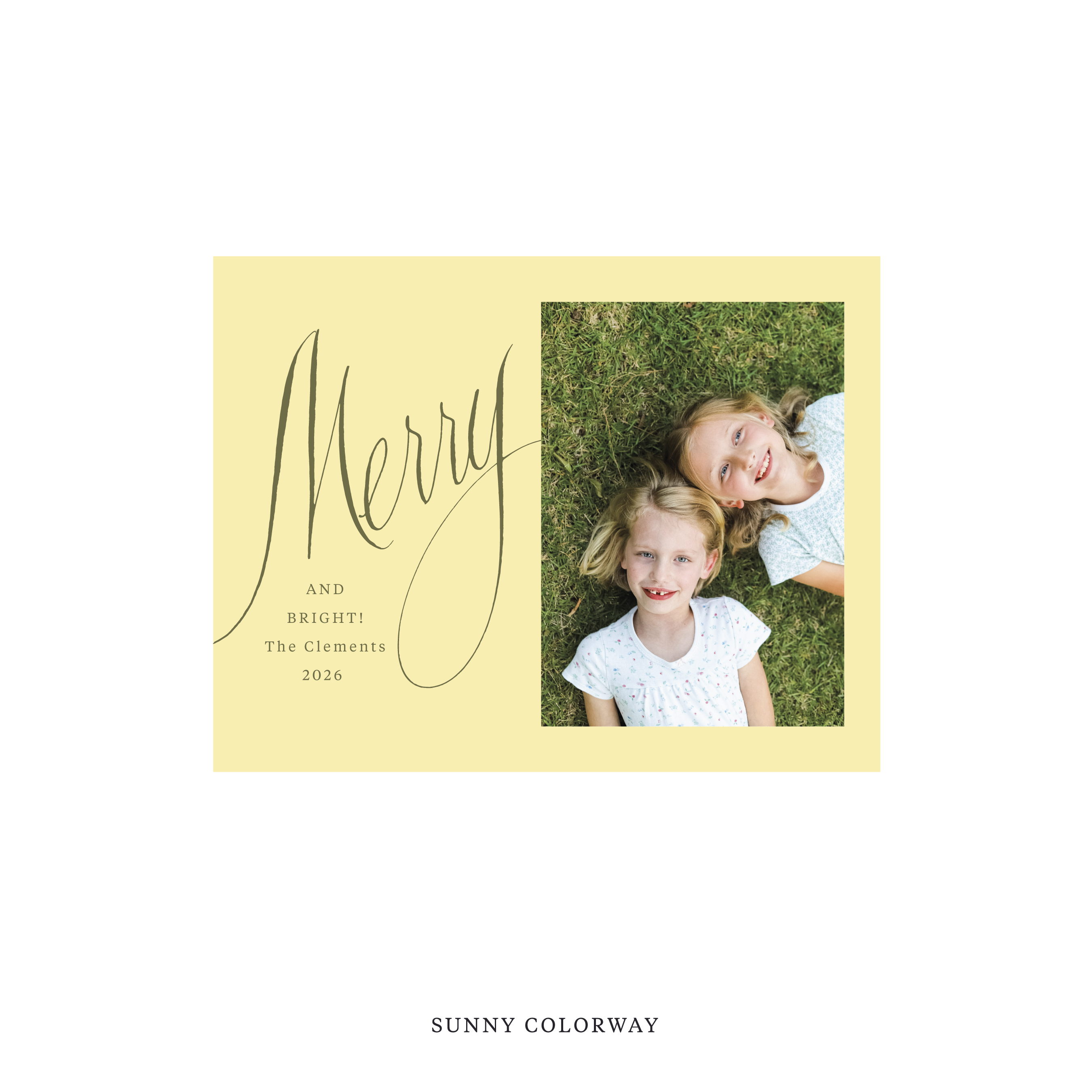 Clement Classic Flat Print Holiday Card, Small