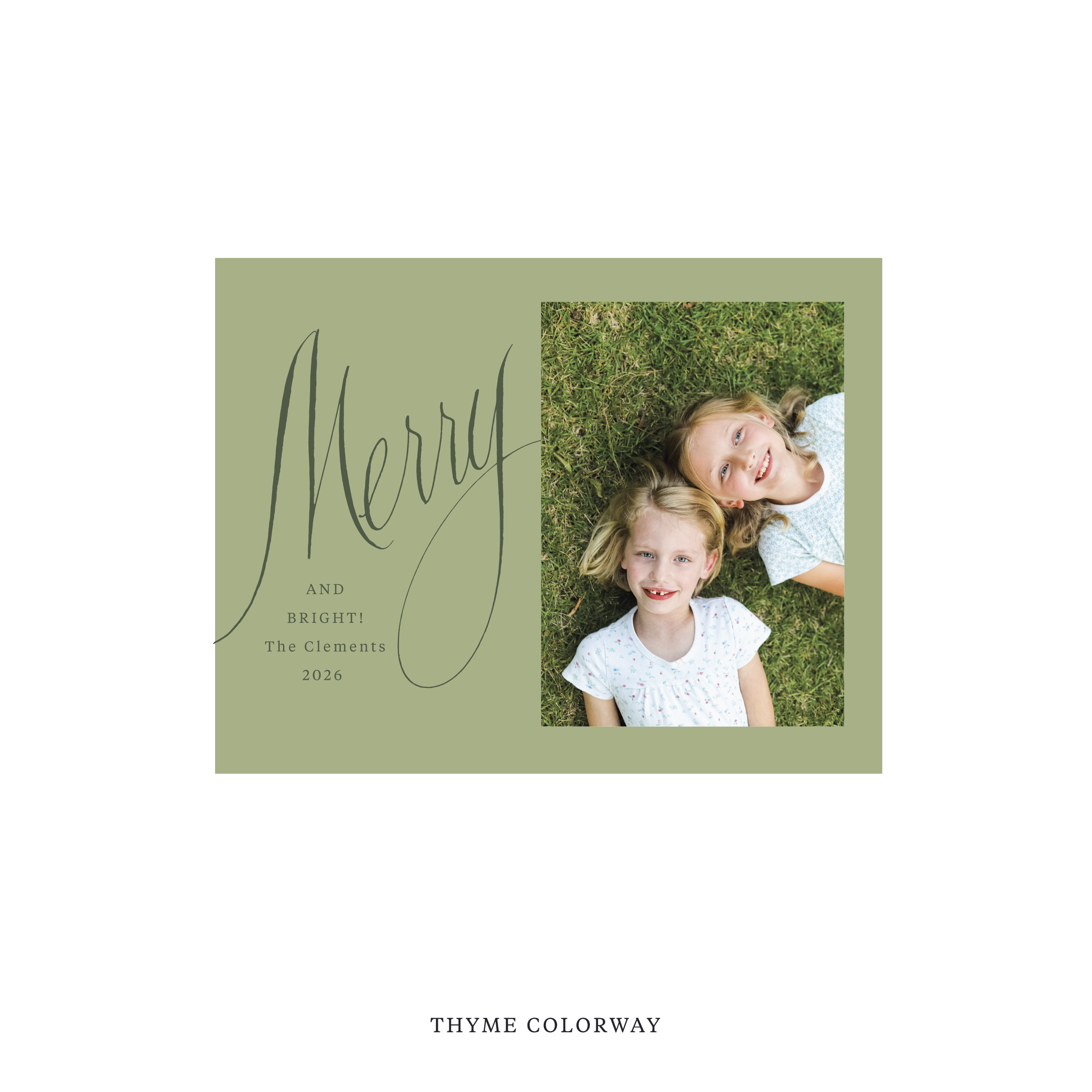 Clement Classic Flat Print Holiday Card, Small