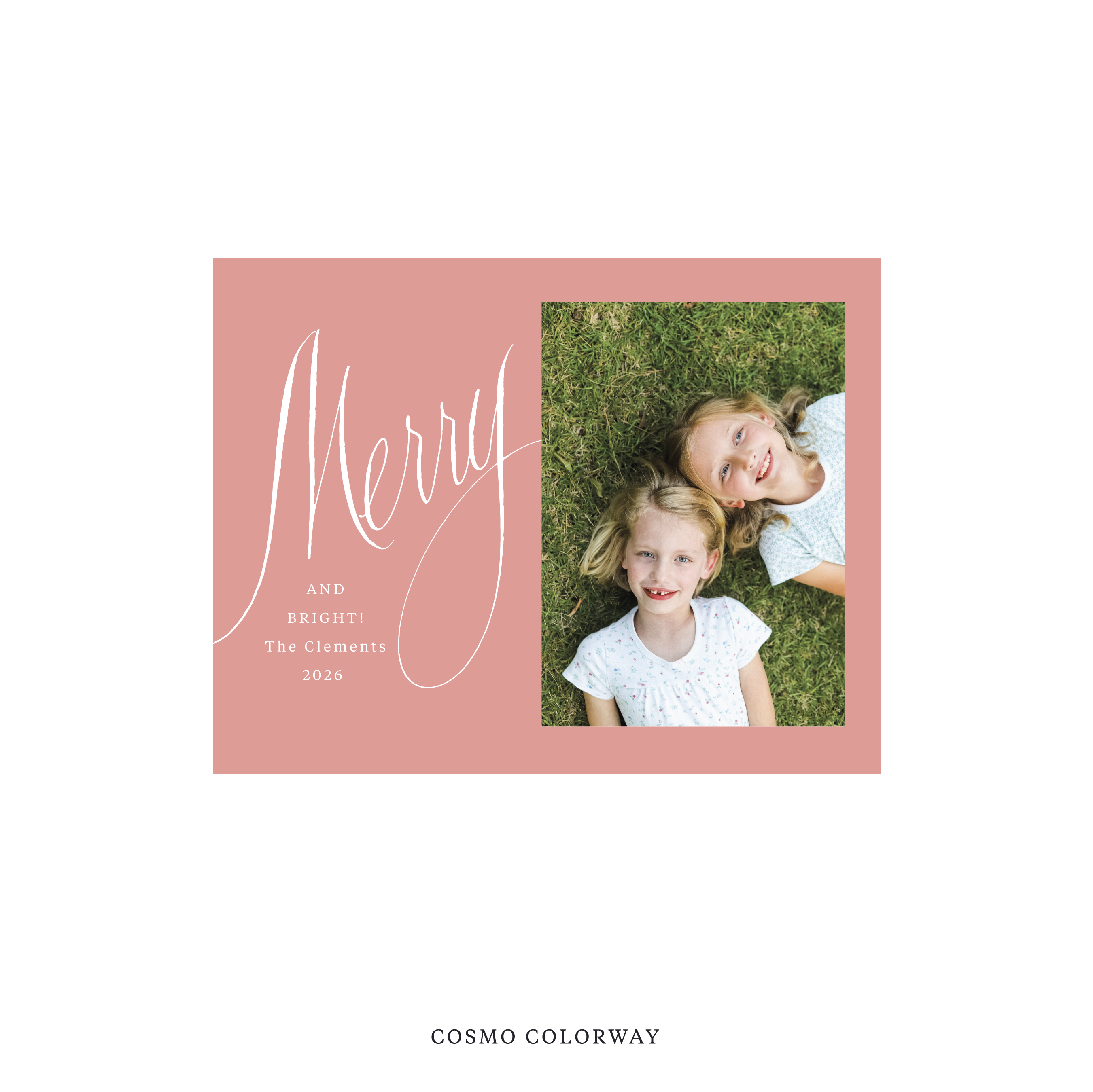 Clement Classic Flat Print Holiday Card, Small