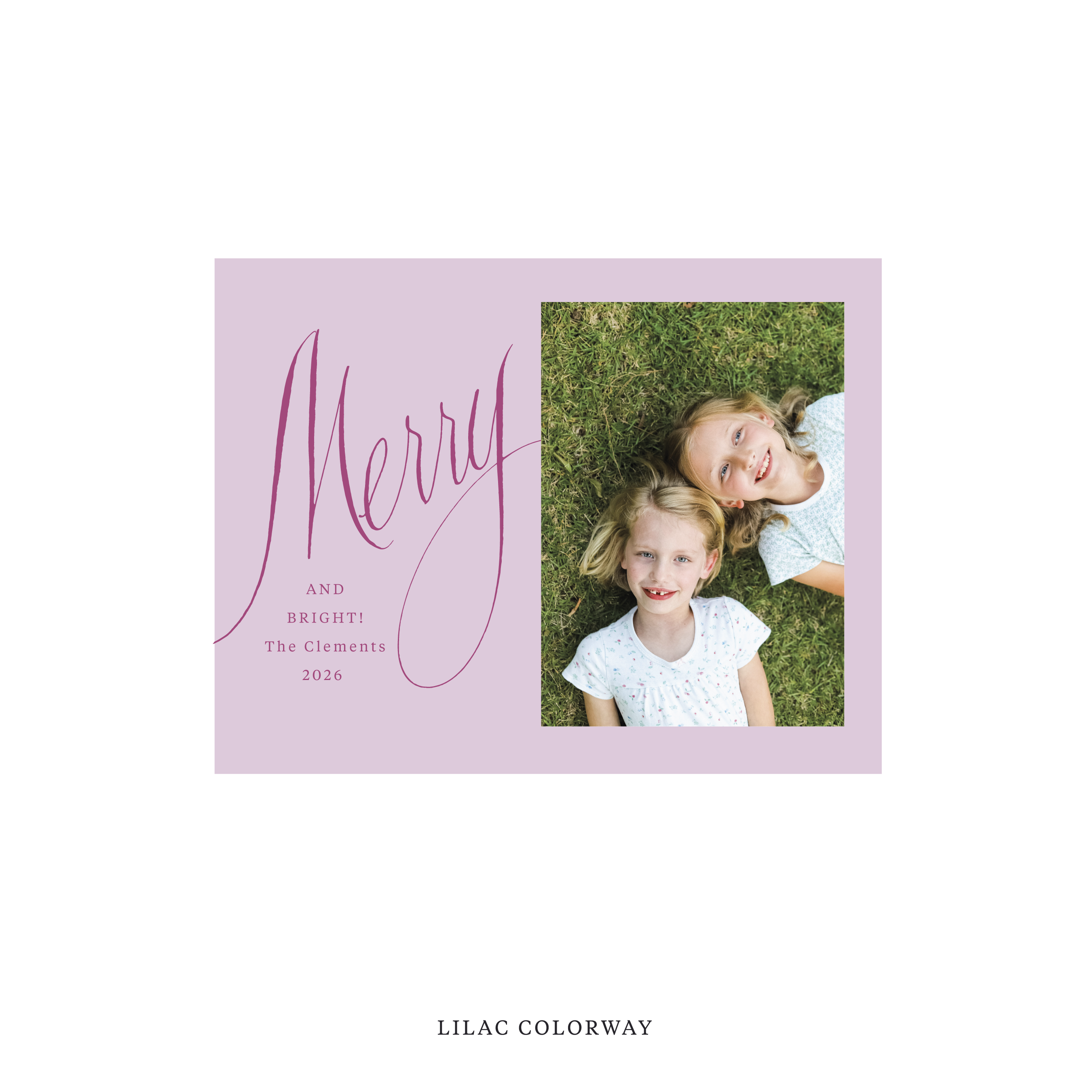 Clement Classic Flat Print Holiday Card, Small