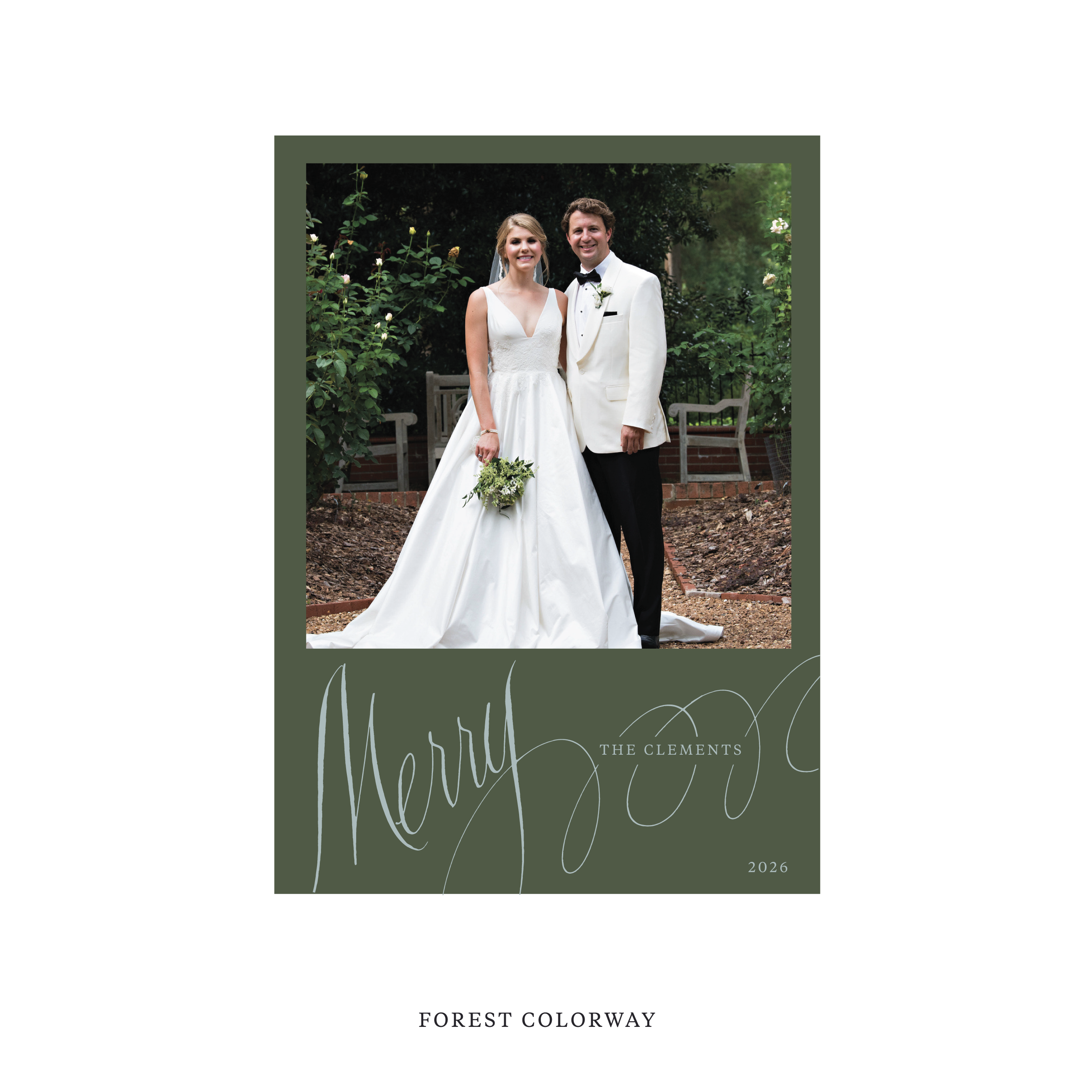 Clement Classic Flat Print Holiday Card, Large