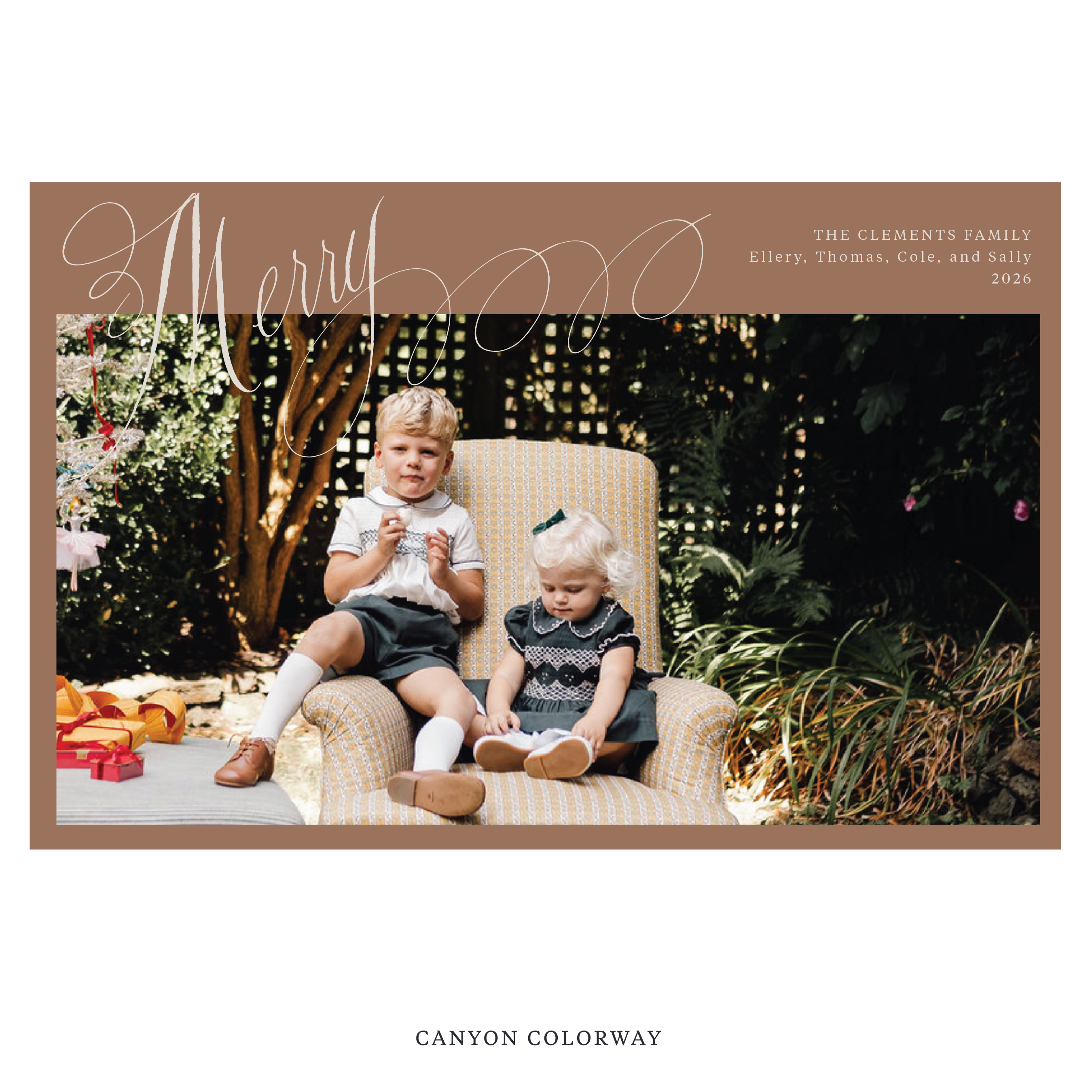 Clement Digital Photo Holiday Card, Extra Large