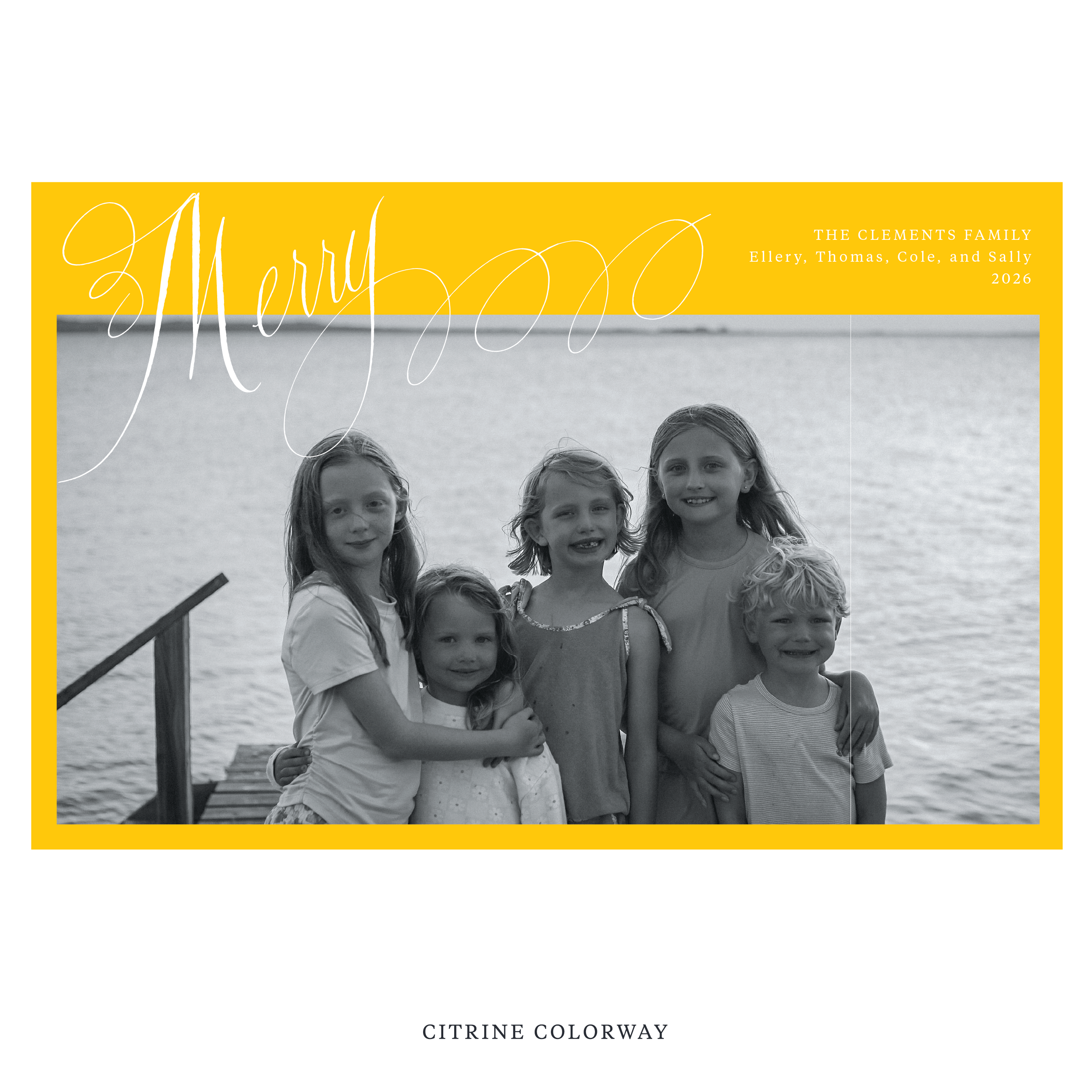 Clement Digital Photo Holiday Card, Extra Large