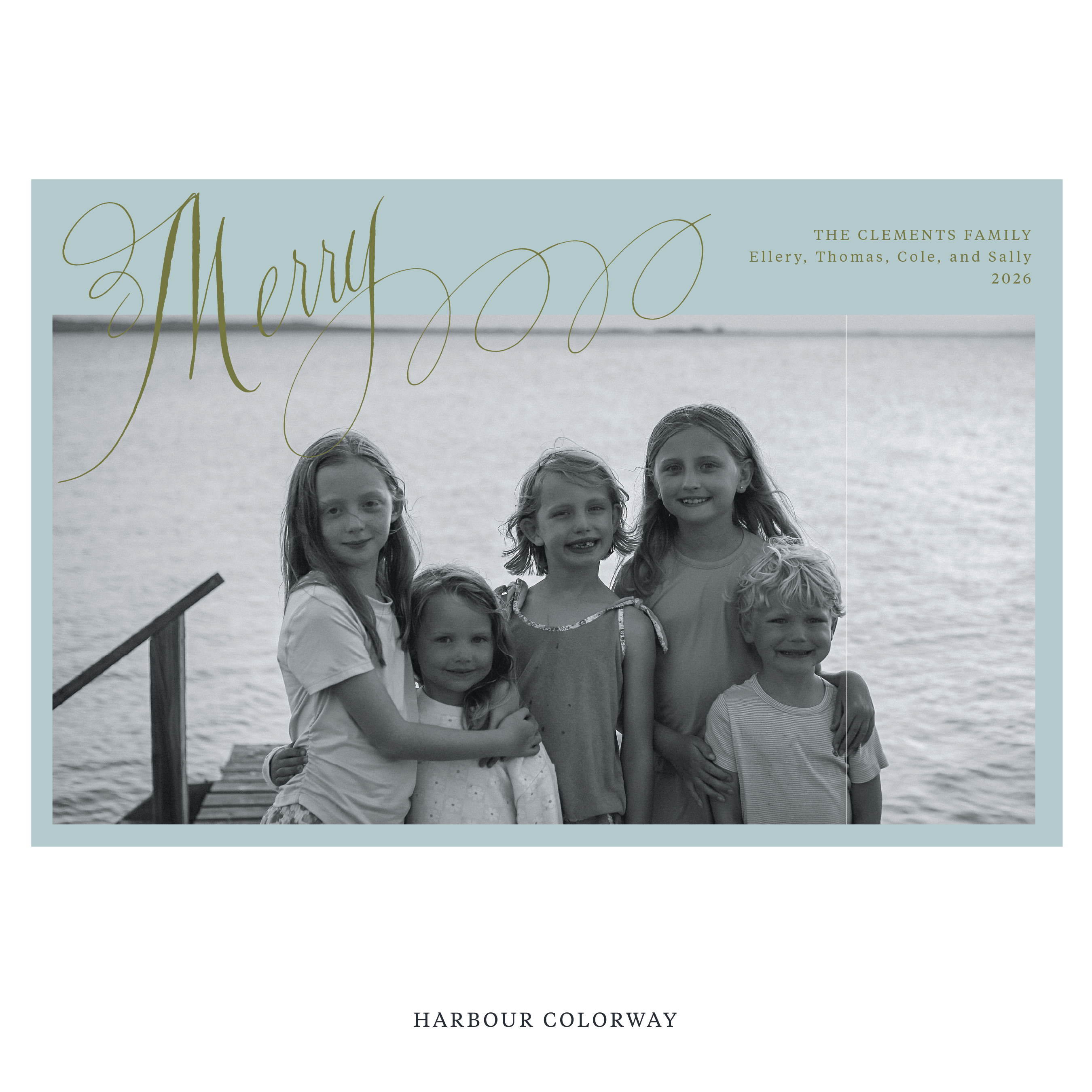 Clement Digital Photo Holiday Card, Extra Large