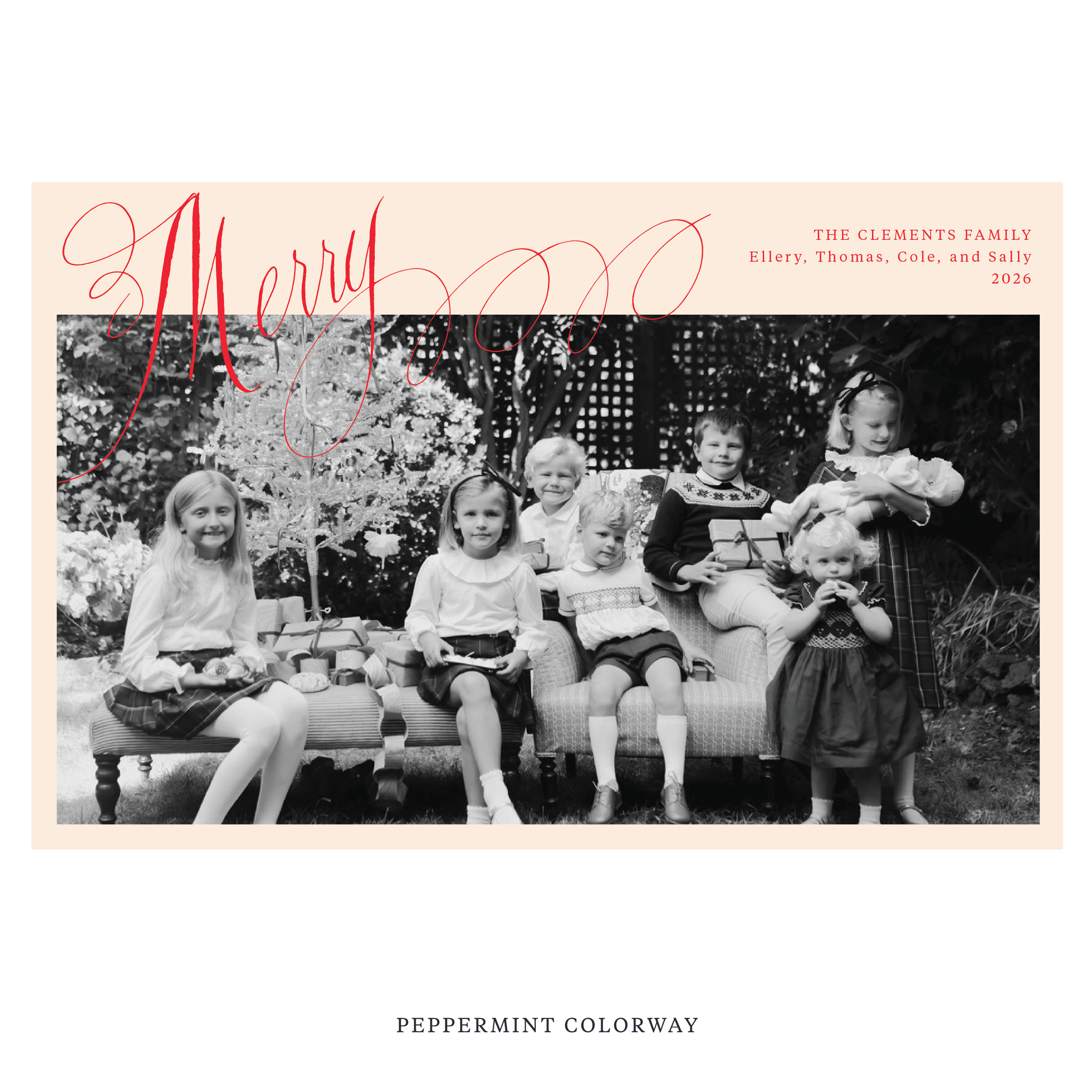Clement Digital Photo Holiday Card, Extra Large