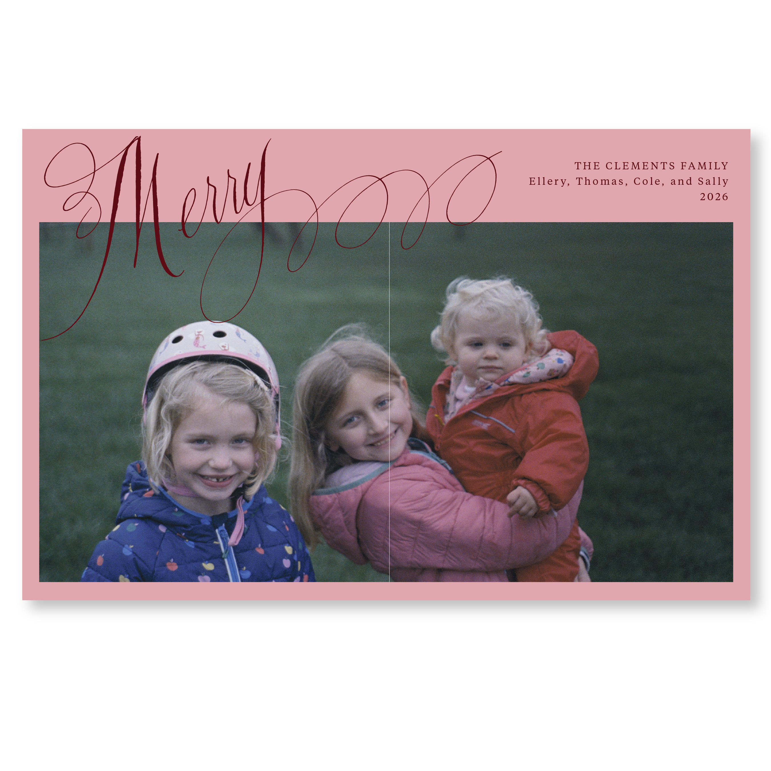 Clement Digital Photo Holiday Card, Extra Large