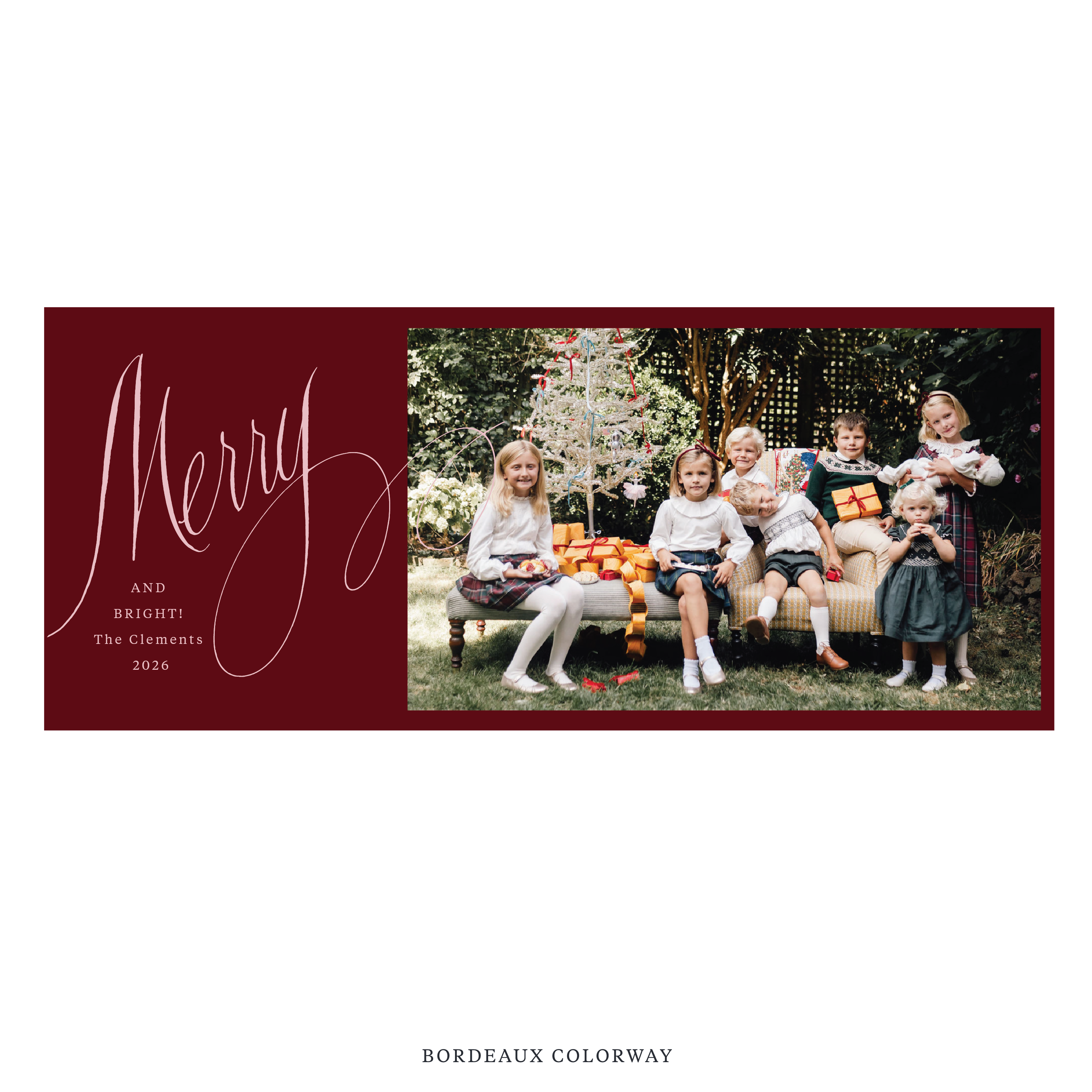 Clement Digital Photo Holiday Card, Skinny