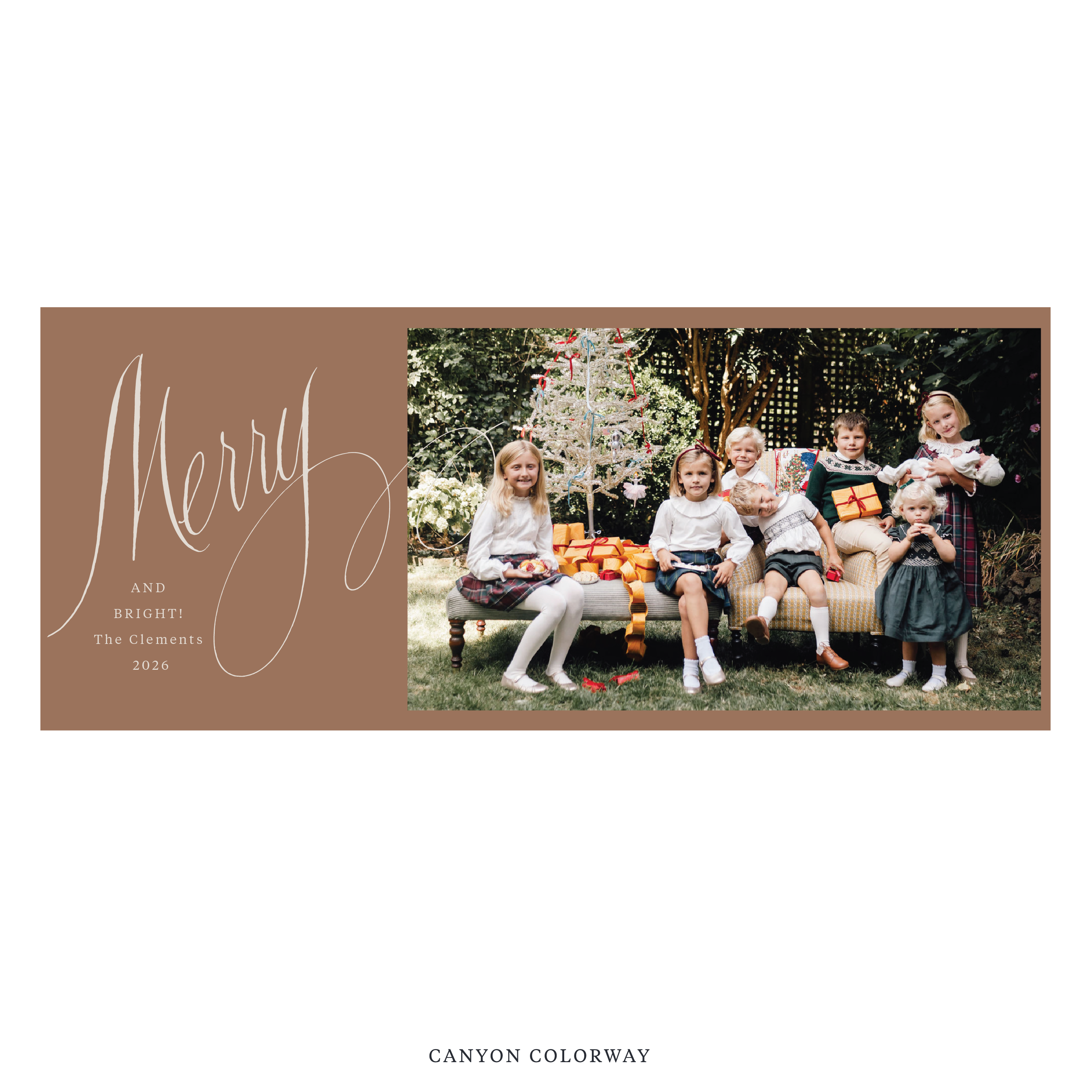 Clement Digital Photo Holiday Card, Skinny