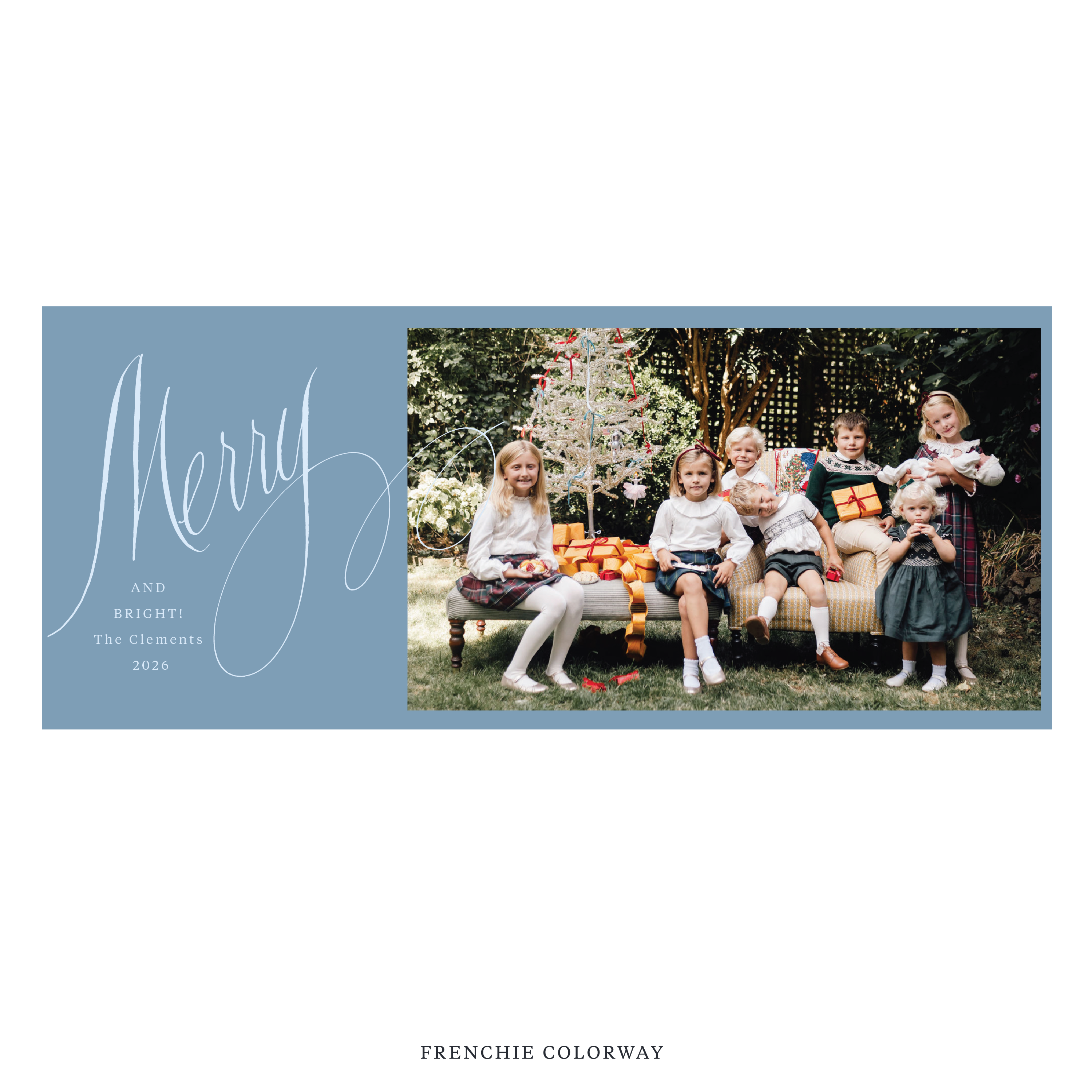 Clement Digital Photo Holiday Card, Skinny