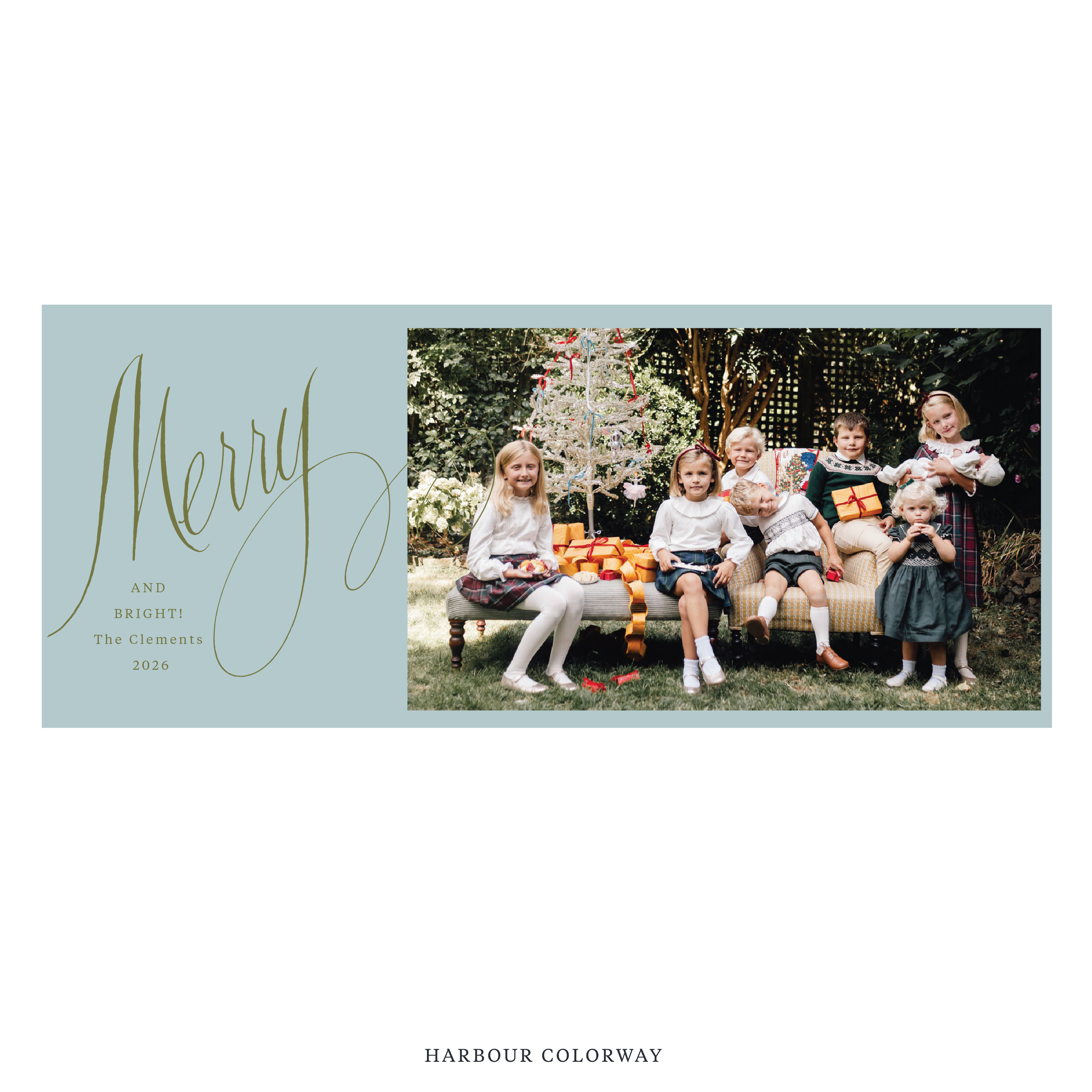 Clement Digital Photo Holiday Card, Skinny