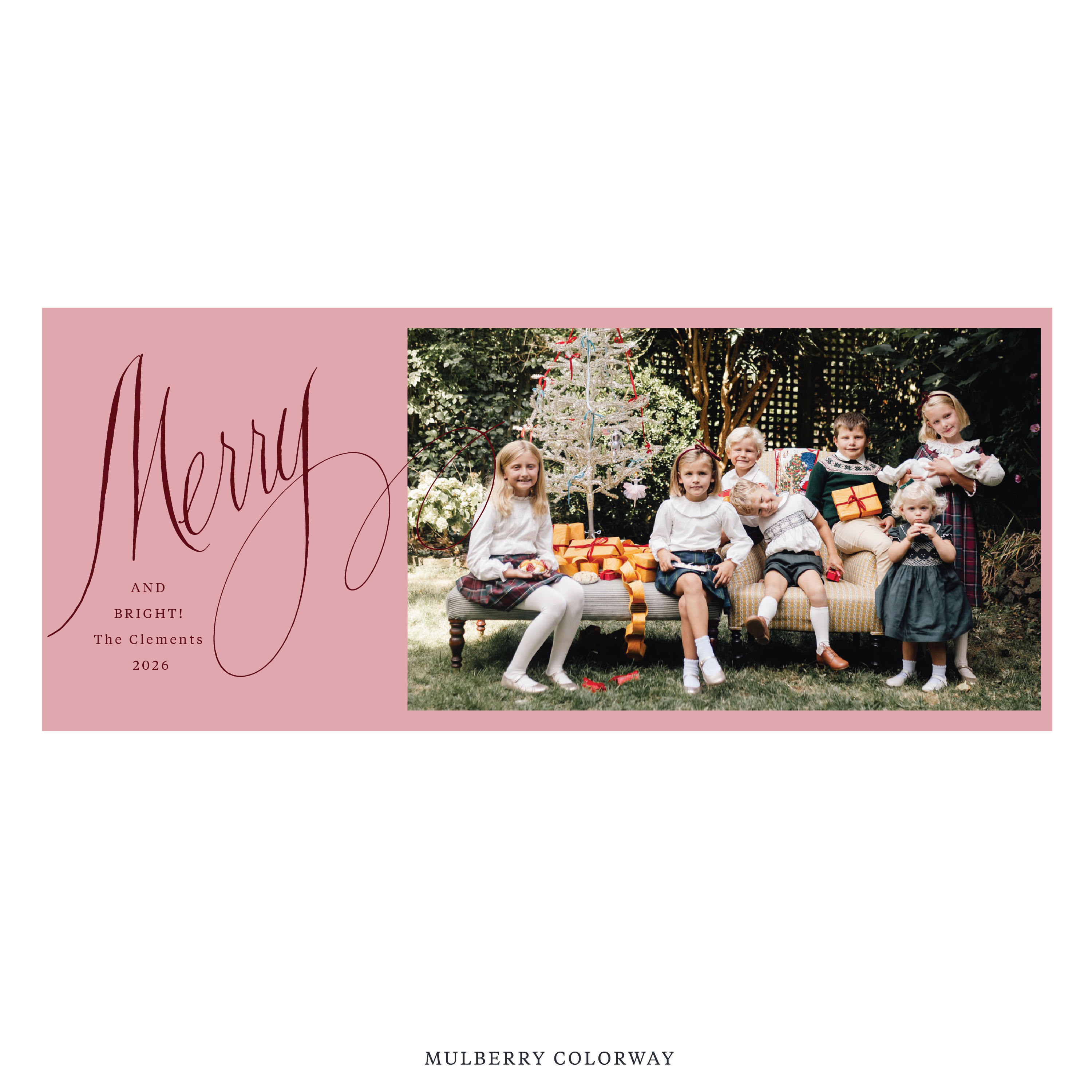 Clement Digital Photo Holiday Card, Skinny