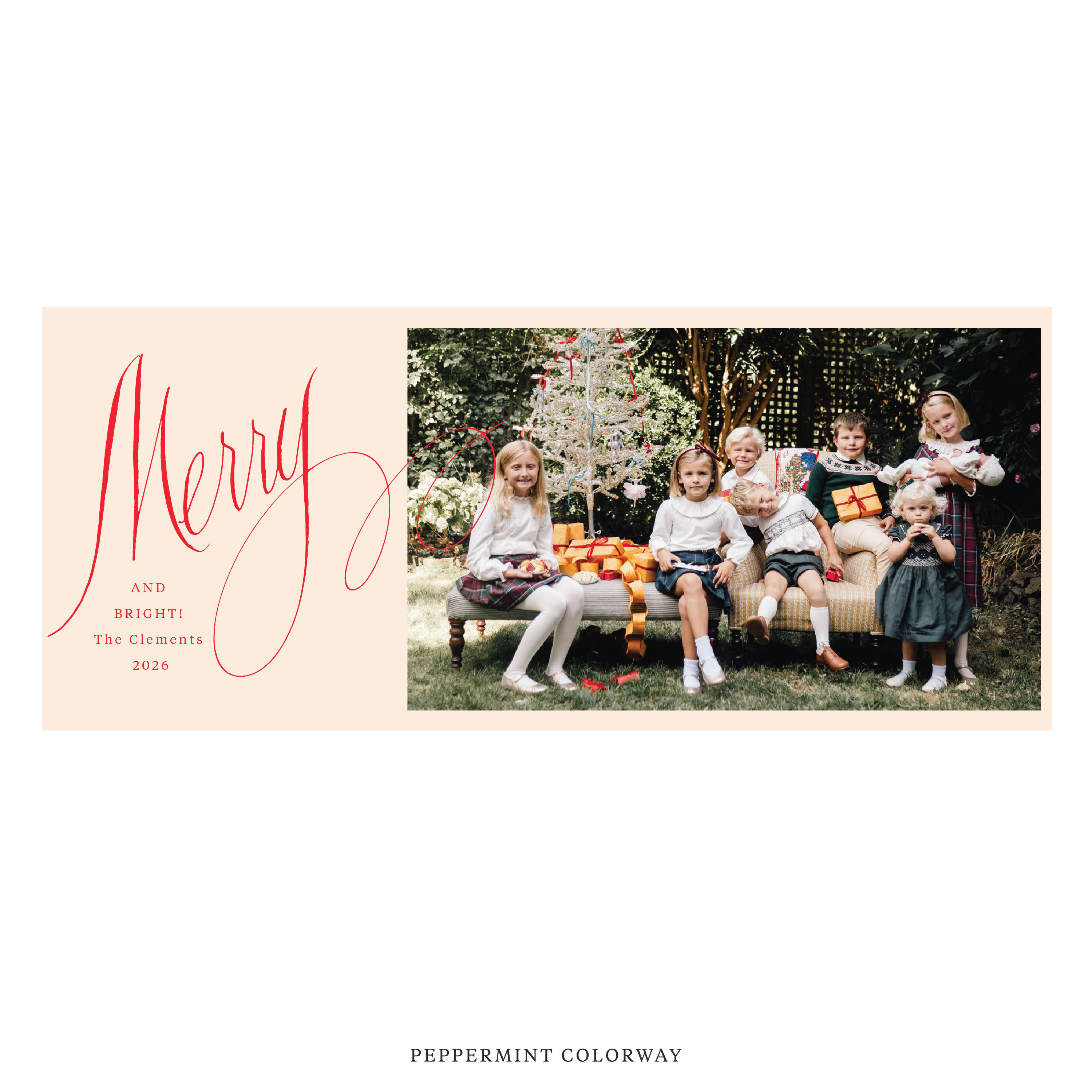 Clement Digital Photo Holiday Card, Skinny