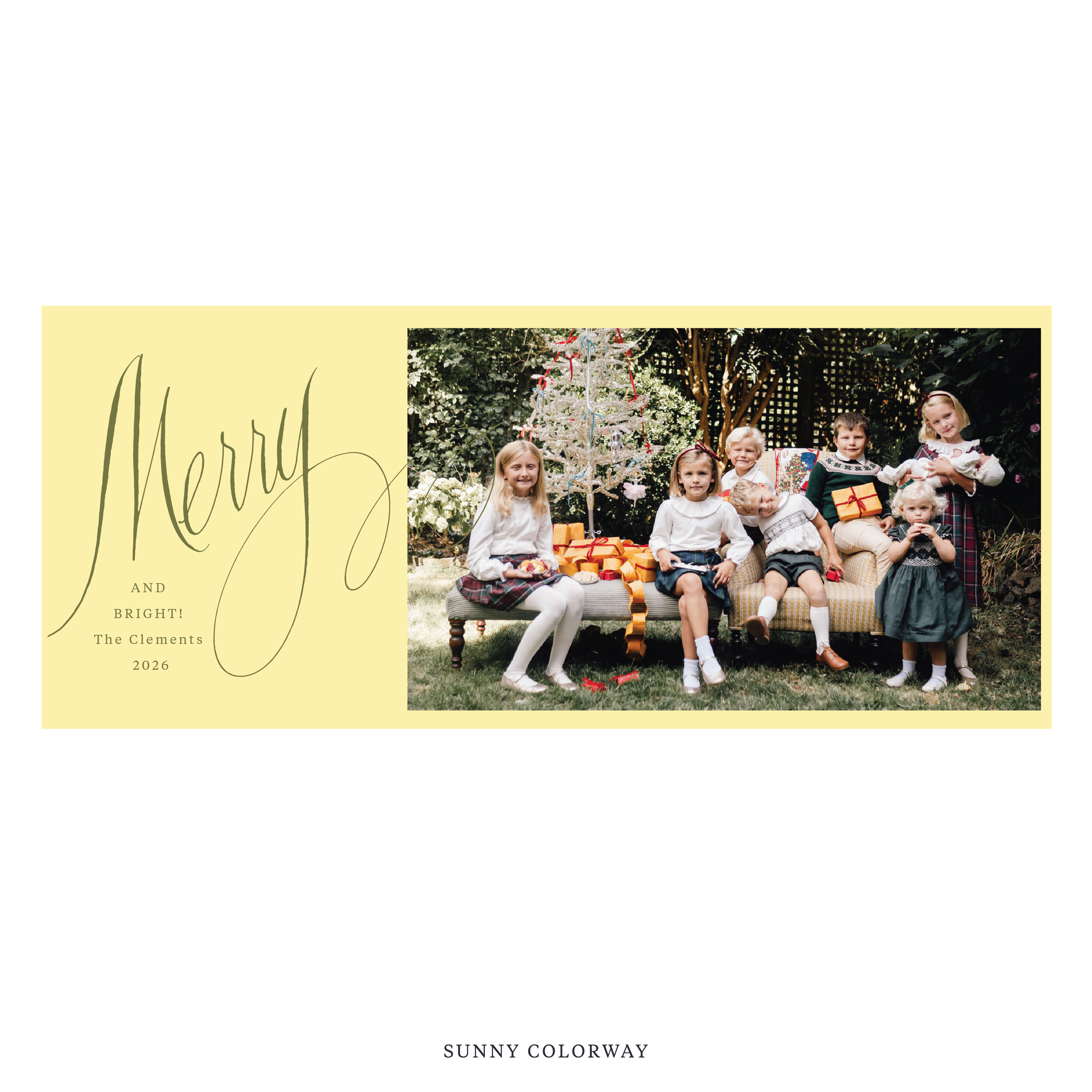 Clement Digital Photo Holiday Card, Skinny