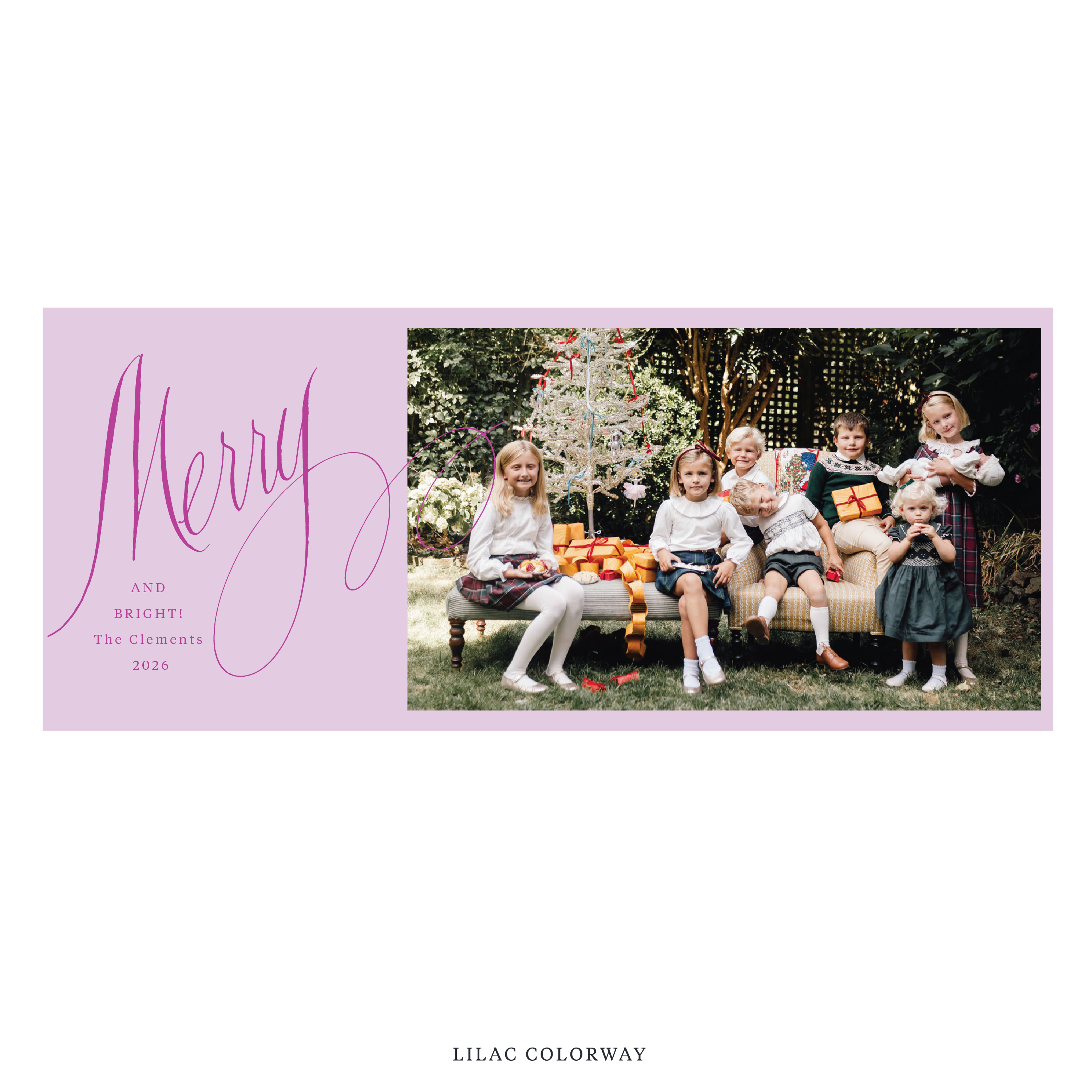 Clement Digital Photo Holiday Card, Skinny