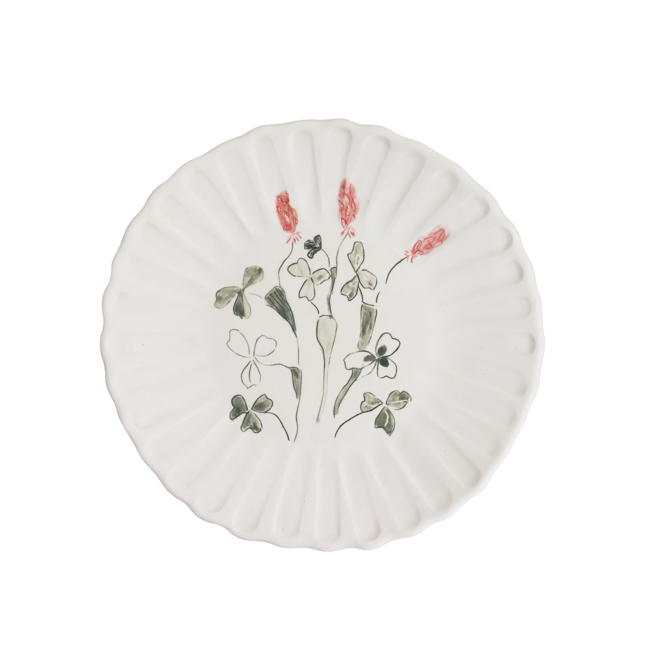 Blooming Clover Wall Plate, 9"