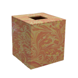 Marbled Tissue Box: Coral, Orchid & Buttercup