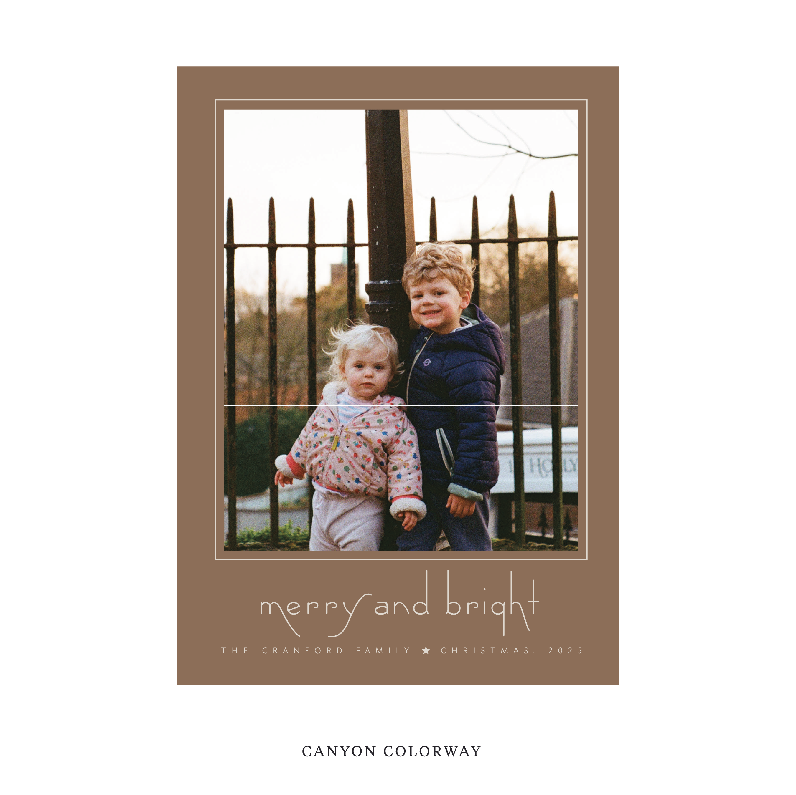 Cranford Classic Flat Print Holiday Card, Large