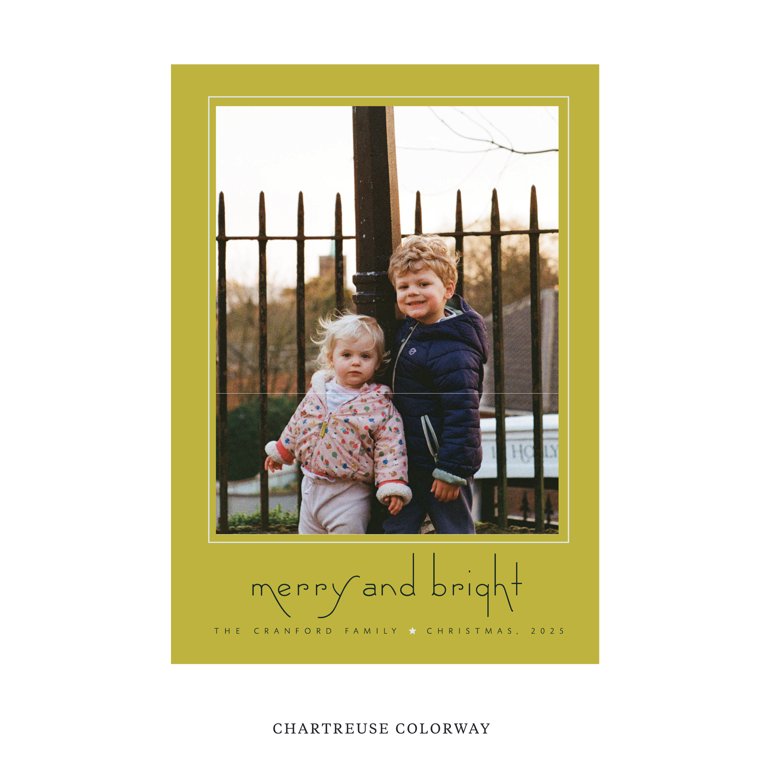 Cranford Classic Flat Print Holiday Card, Large